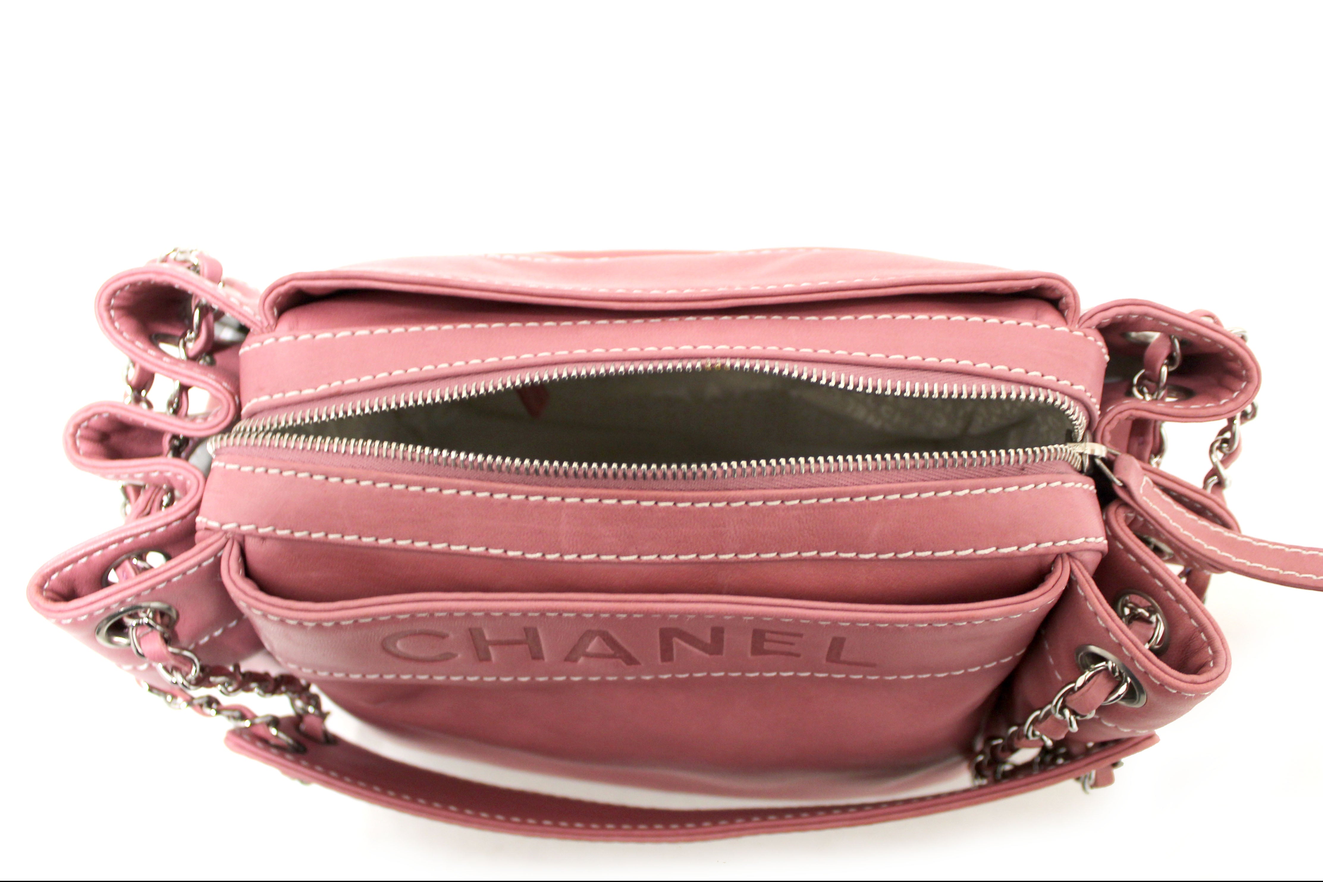 Authentic Chanel Pink Lambskin Leather Shoulder Bag for Women - Luxury Designer Handbag for Parties, Dating & Special Occasions