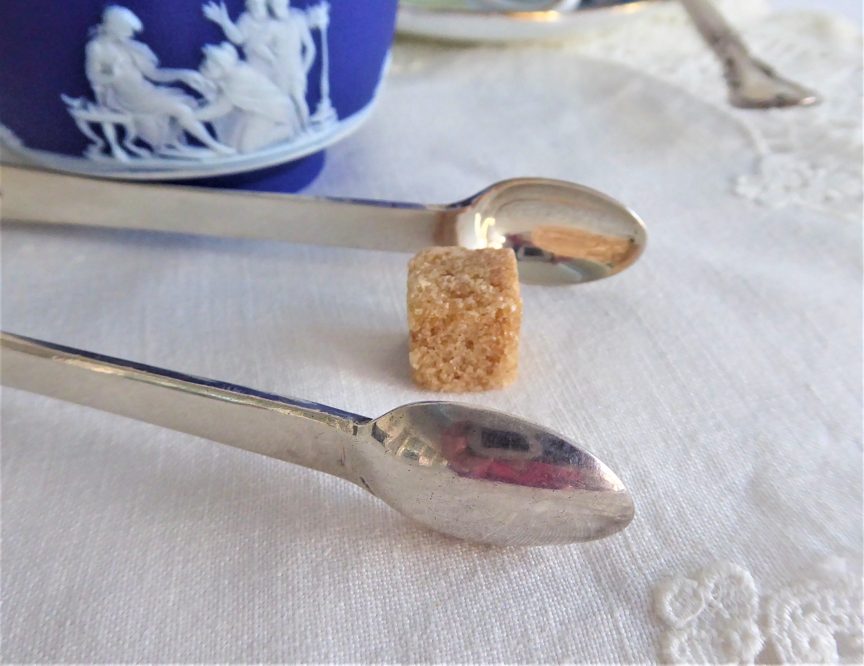 Antique 1828 London Georgian Regency Sterling Silver Sugar Tongs with Hallmark & Initial F - Perfect for Vintage Tea Parties, Afternoon Tea, and Collectible Display