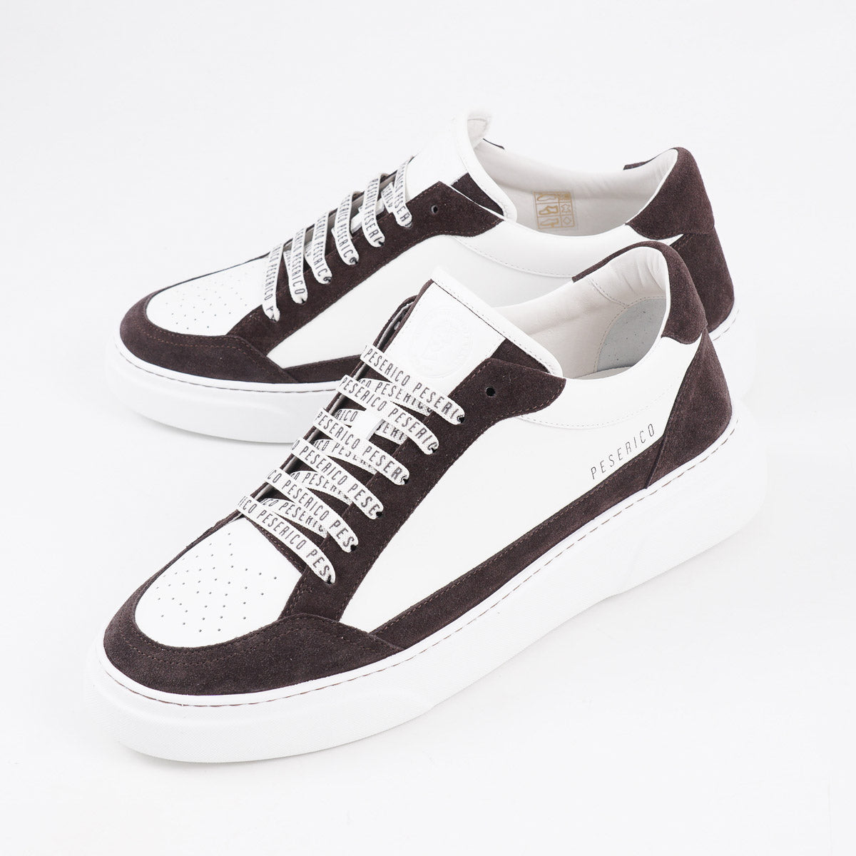 Premium Peserico Leather & Suede Sneakers for Men & Women - Comfortable Casual Walking Shoes for Everyday Wear, Office & Travel