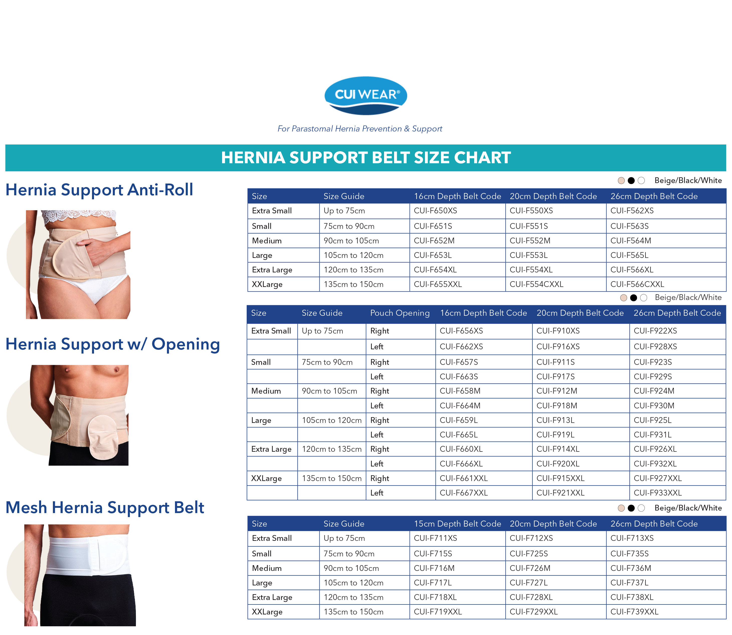 Unisex Anti Roll Mesh Ostomy Hernia Support Belt - 26cm/10inch, XL, Black, No Opening - Comfortable Post-Surgery Support for Active Lifestyle