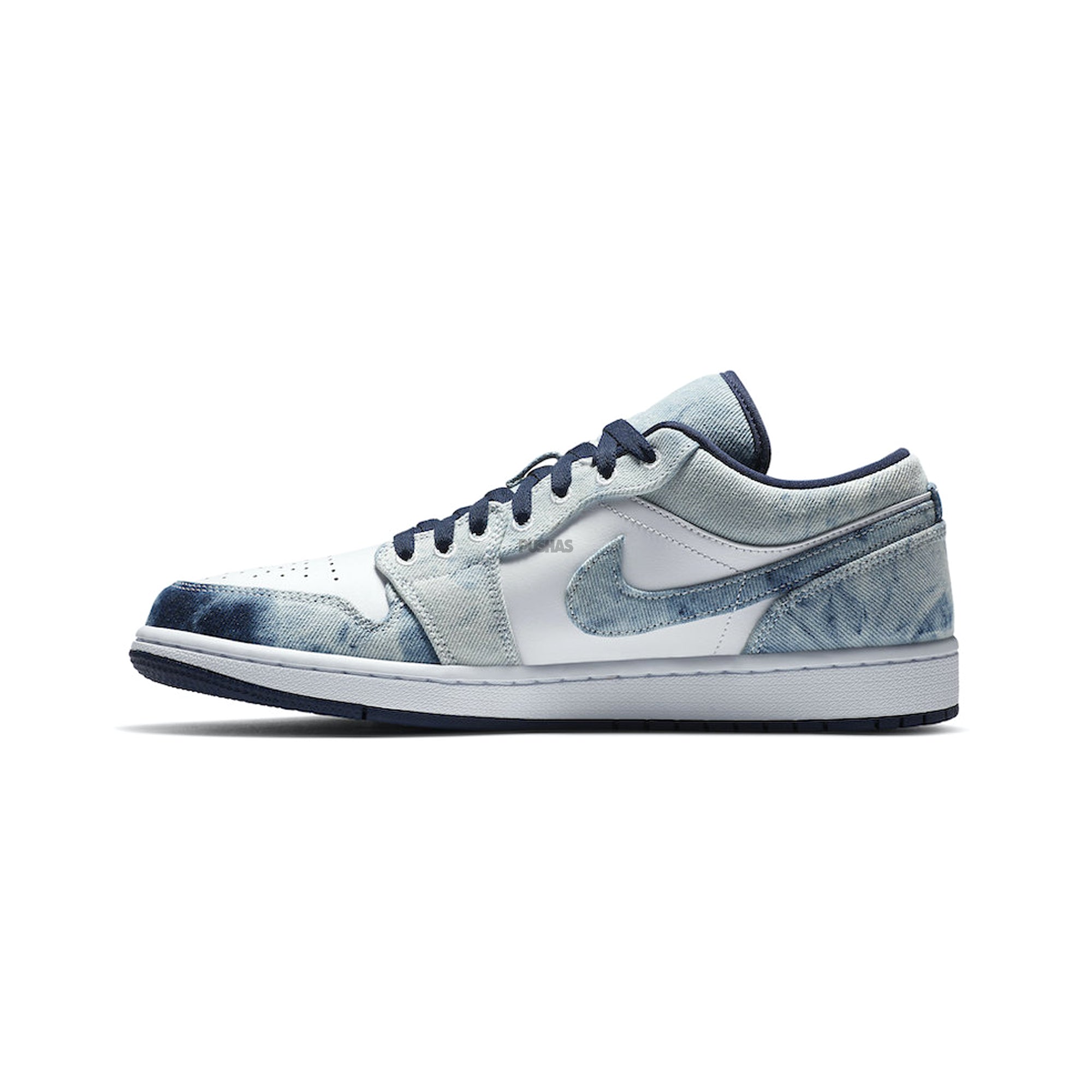 Air Jordan 1 Low 'Washed Denim' Sneakers (2024) - Men's Casual Basketball Shoes for Streetwear & Everyday Comfort