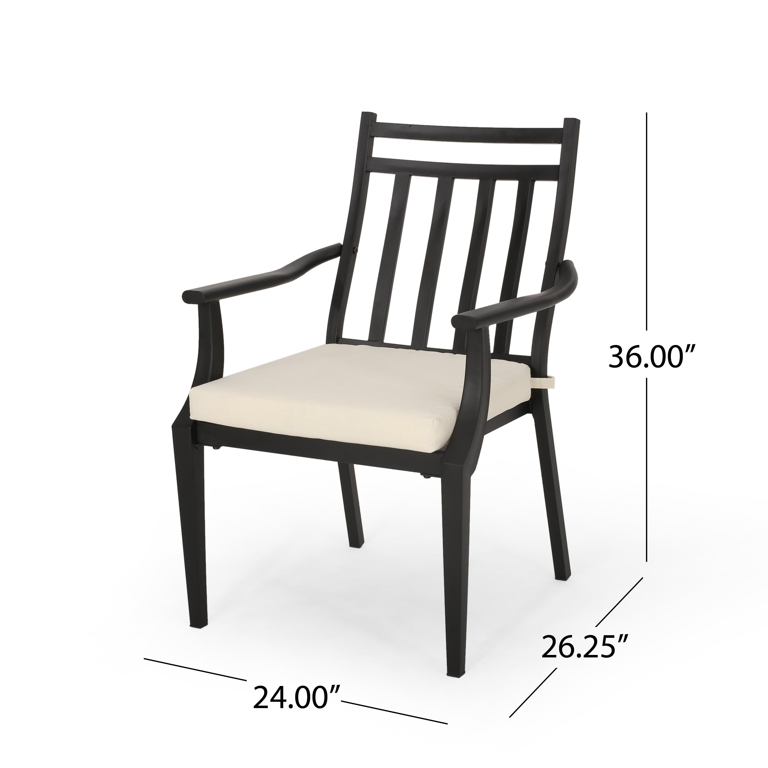 DELMAR Modern Dining Chair - Sturdy Wooden Kitchen Chair with Upholstered Seat - Comfortable & Stylish for Dining Room, Kitchen, or Breakfast Nook