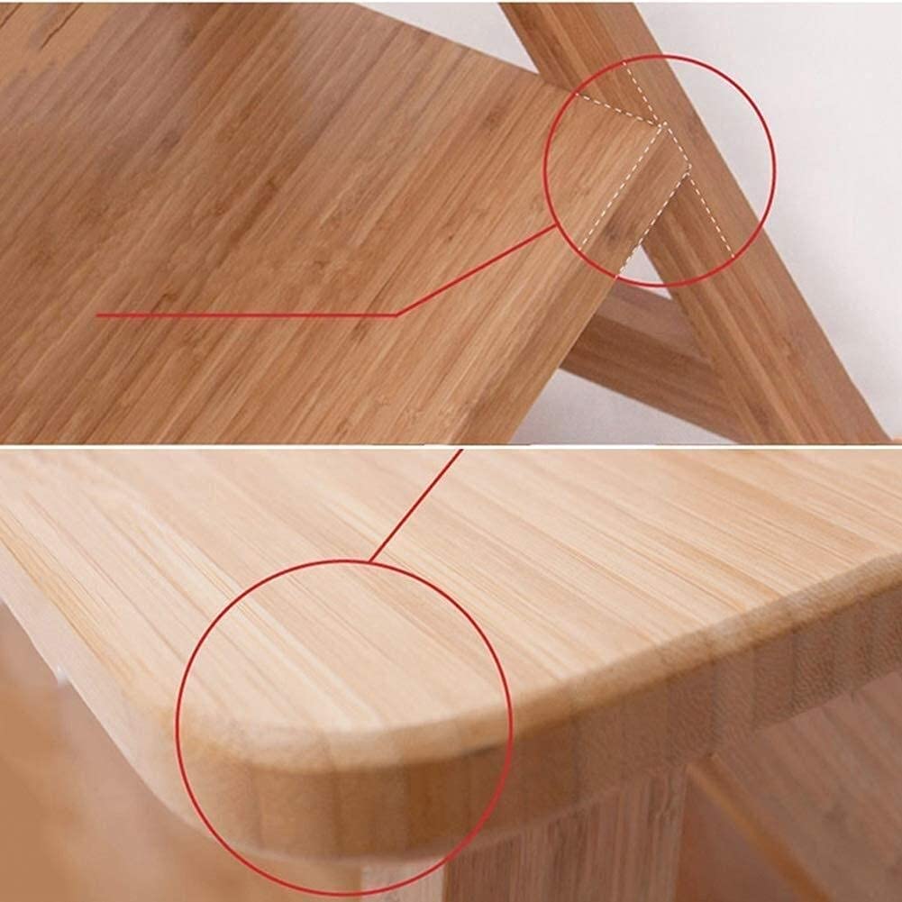 Solid Wood Multi-Functional Folding Chair - 2-in-1 Step Stool for Home, Ladder Stool & Shoe Bench with 3 Steps - Perfect for Kitchen, Bathroom, Closet Organization & Reaching High Shelves