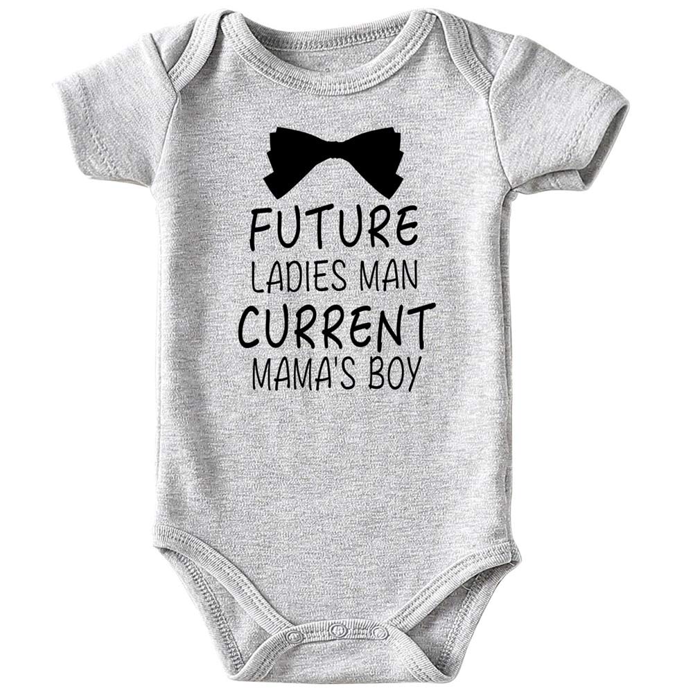 Funny Unisex Baby Bodysuit 0-3 Months - Mama's Boy & Baby Girl Outfit | Cute Infant Onesie for Newborn Photos, Playdates & Family Gatherings