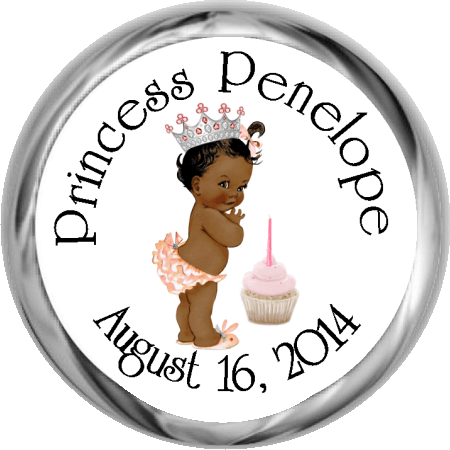 Vintage Princess African American HERSHEY KISS Stickers - Unique Collectible Decals for Scrapbooking, Laptop, Water Bottles & DIY Crafts