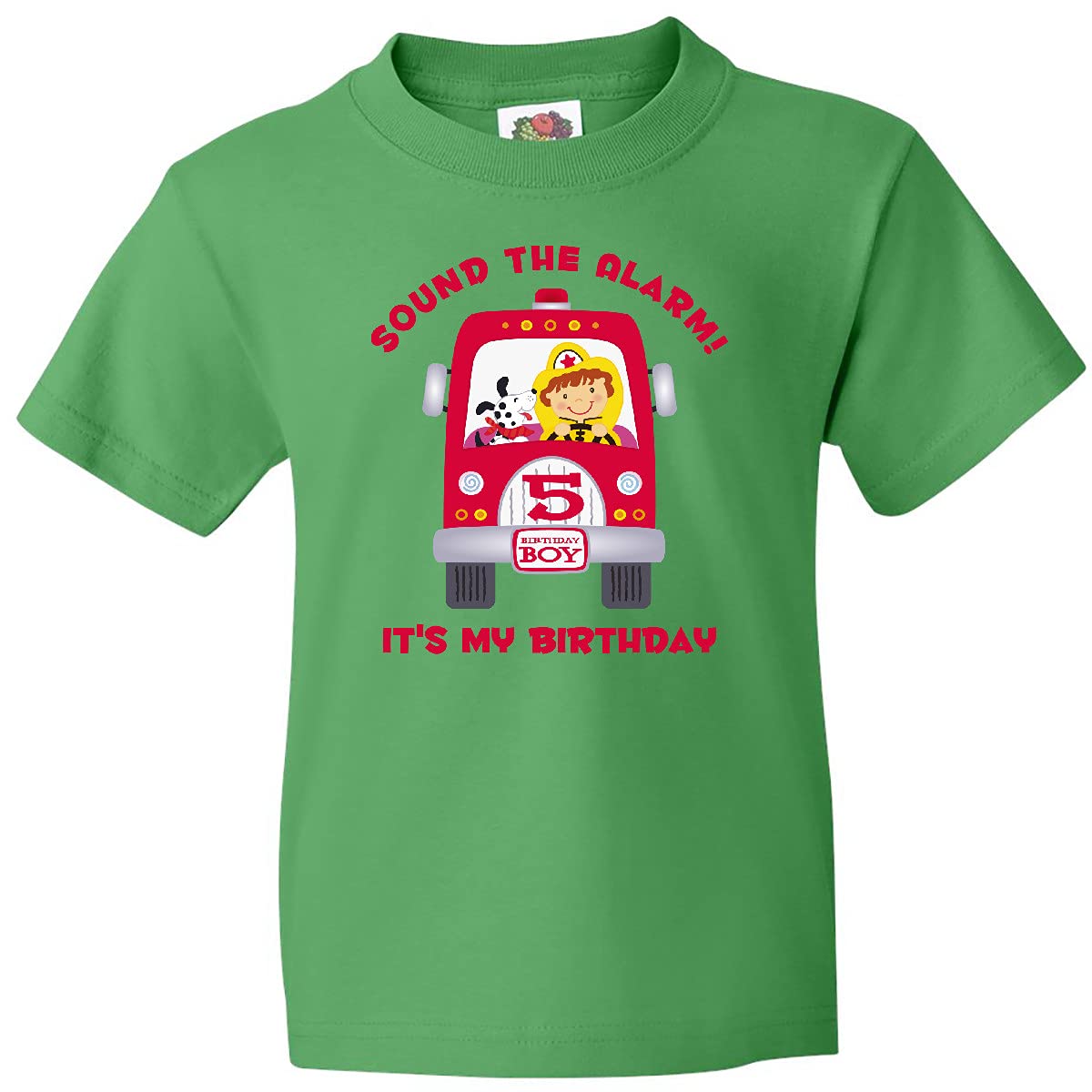 Inktastic Fire Truck 5th Birthday Boy Youth T-Shirt - Fun Kids Party Outfit & Casual Playwear
