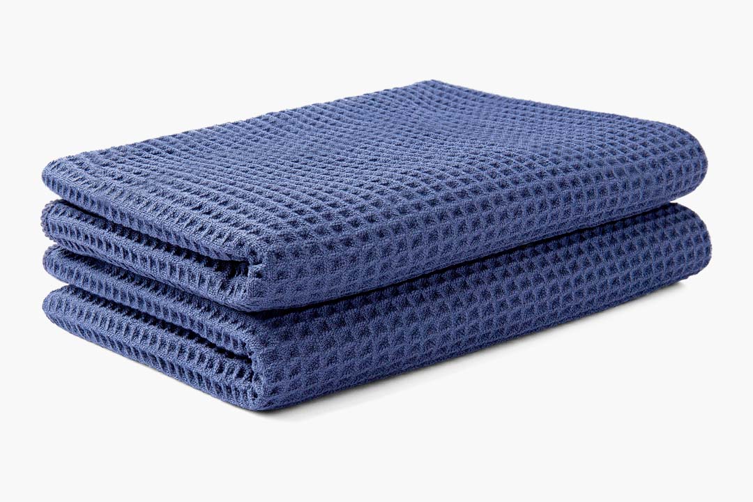 Premium Waffle Weave Cloth Set of 2 - Super Absorbent & Quick-Drying Kitchen Towels for Dishes, Countertops & Glass Cleaning - Ideal for Home, Restaurant & Office Use