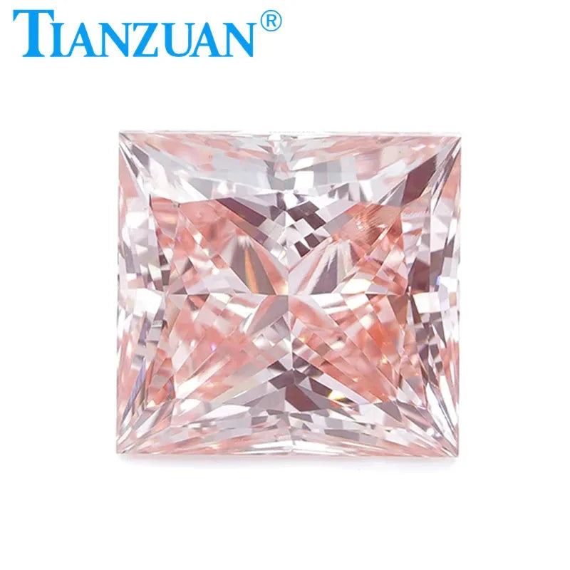 1.51CT VS1 Lab Grown CVD Diamond - Square Shape 2EX Fancy Vivid Pink Loose Gemstone with GEMID Certification | Perfect for Engagement Rings, Jewelry Making & Luxury Gifts