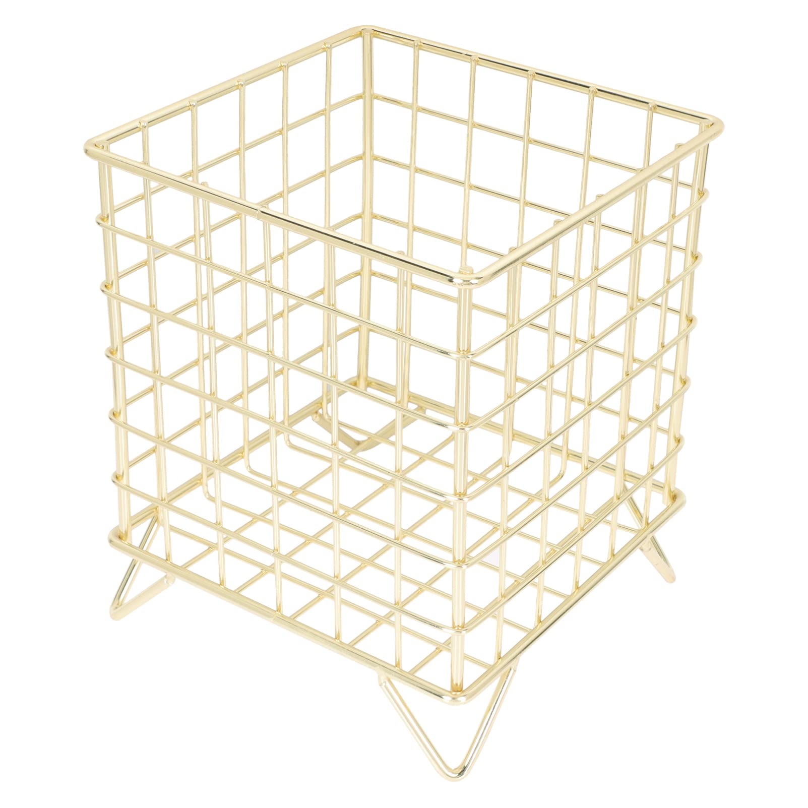 Stainless Steel Wire Mesh Storage Basket - Organizer for Kitchen, Bathroom, Closet & Office | Desktop Metal Container for Sundries, Stationery & Home Organization | Perfect for Pantry Shelving, Under Sink Storage & Closet Organization