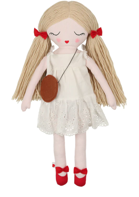 Hearts of Yarn Mila Doll - 18 Inch Handmade Knitted Doll for Kids | Perfect Gift for Birthdays, Christmas & Nursery Decor