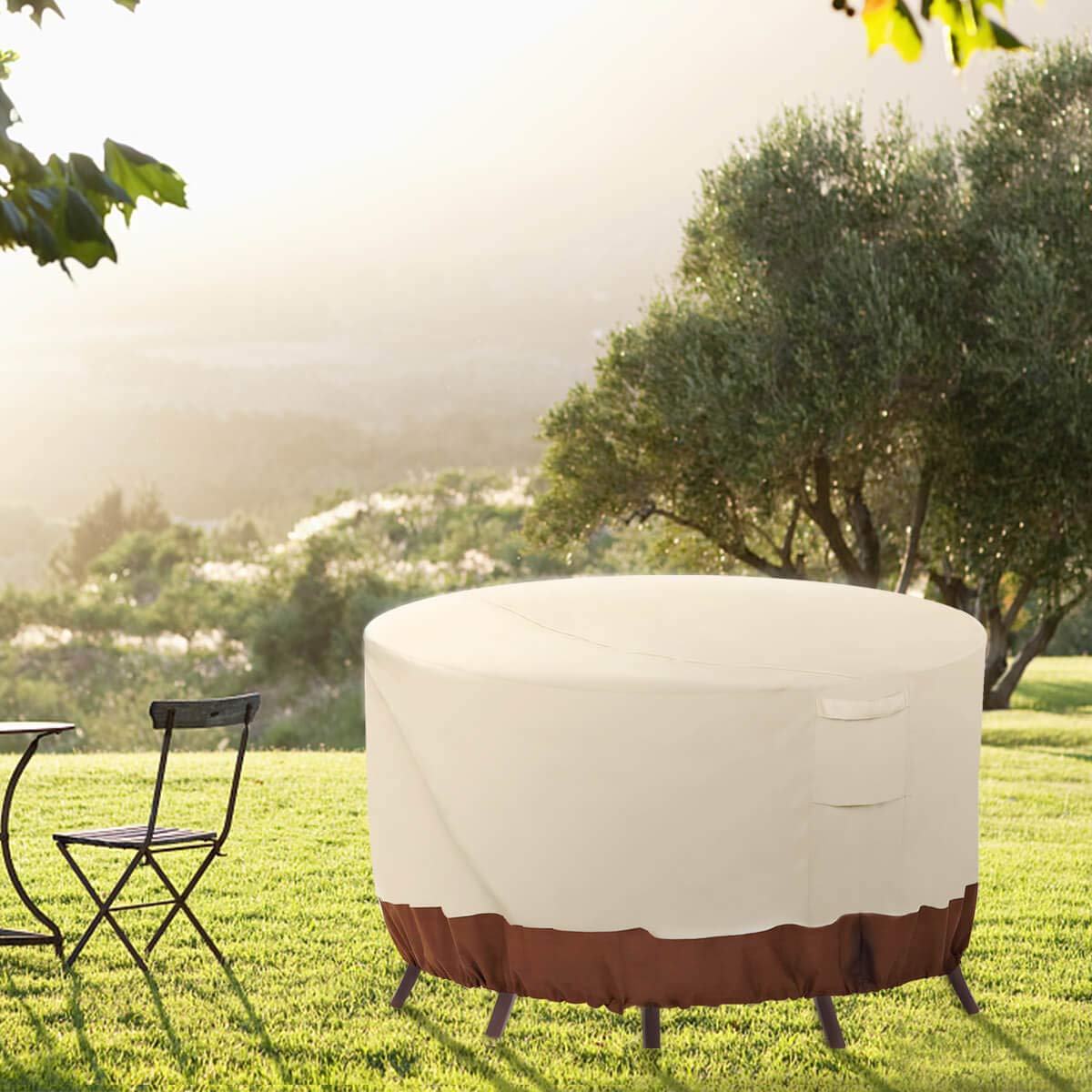 Vailge Round Patio Furniture Covers - 100% Waterproof Outdoor Table & Chair Set Covers - UV Resistant & Anti-Fading Protection - 110