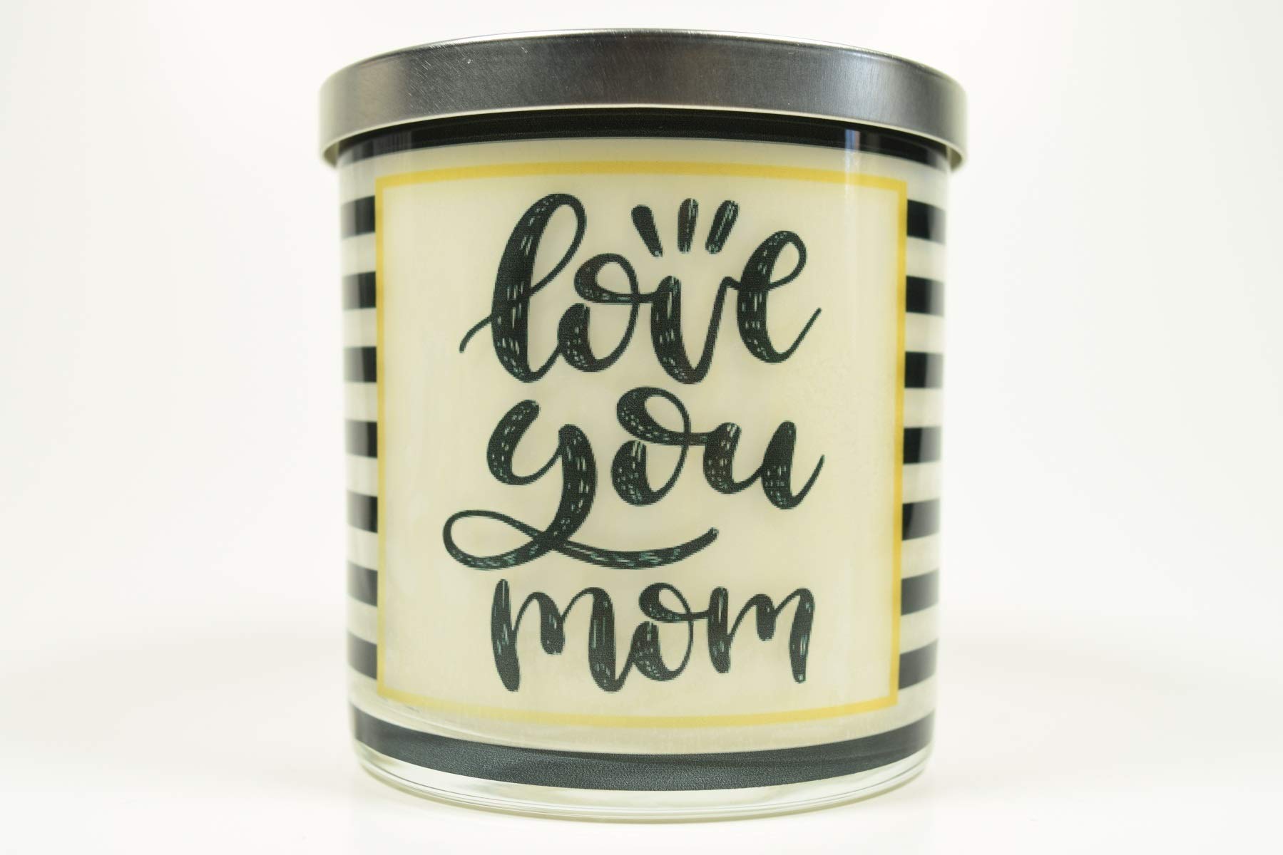 Love You Mom Soy Candle - 12oz Natural Handmade Scented Candle in Glass Jar | Thoughtful Mother's Day Gift Idea with Custom Message | Perfect for Relaxation, Home Decor & Romantic Ambiance