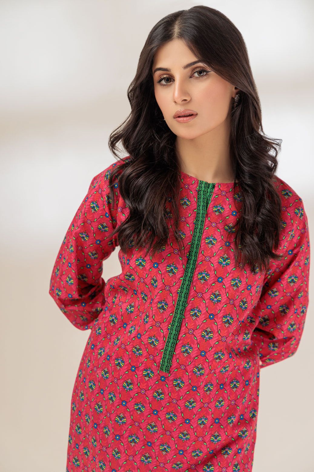 Stylish Cambric Hot Pink 2 Piece Women's Suit Set - Formal Office Wear & Special Occasion Outfit