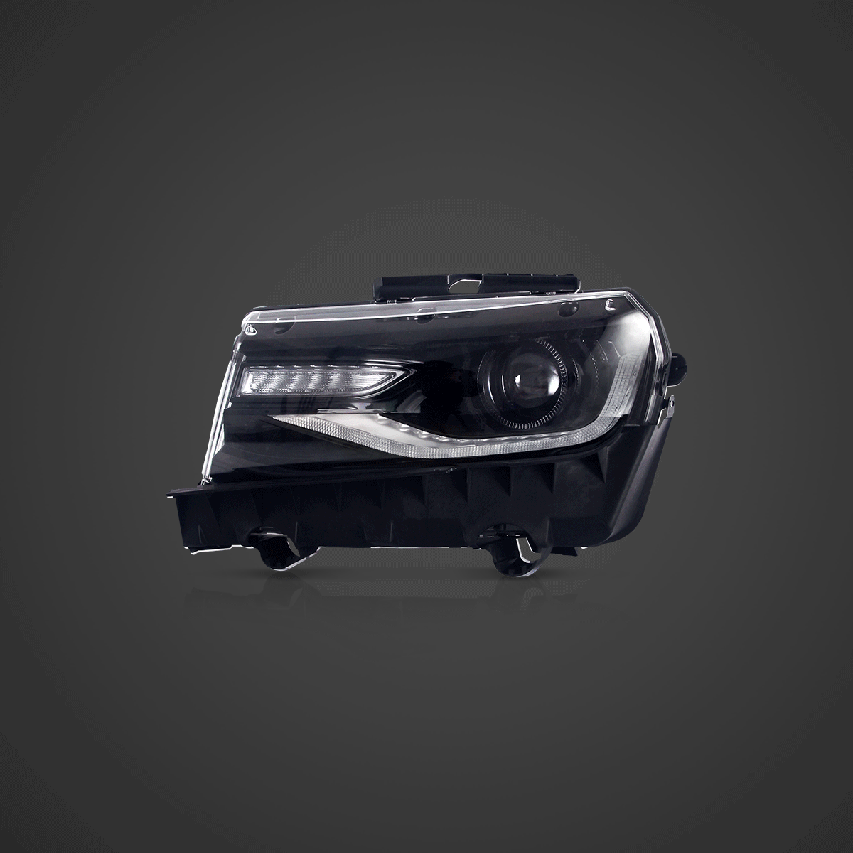 2014-2015 Chevrolet Camaro LED Headlight Assembly - Dual Beam Projector Headlights (Black) - Upgrade for Night Driving & Enhanced Visibility