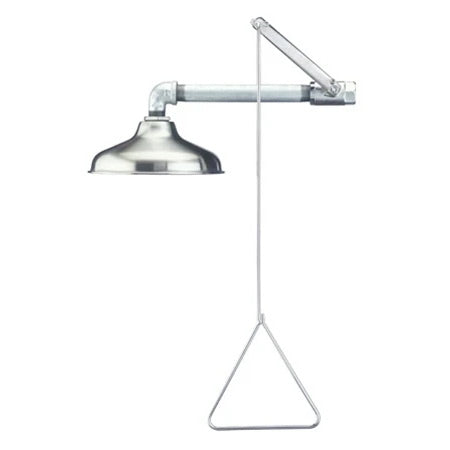 Guardian G1643SSH Stainless Steel Emergency Drench Shower - Horizontal Mount Safety Shower for Laboratories & Industrial Use