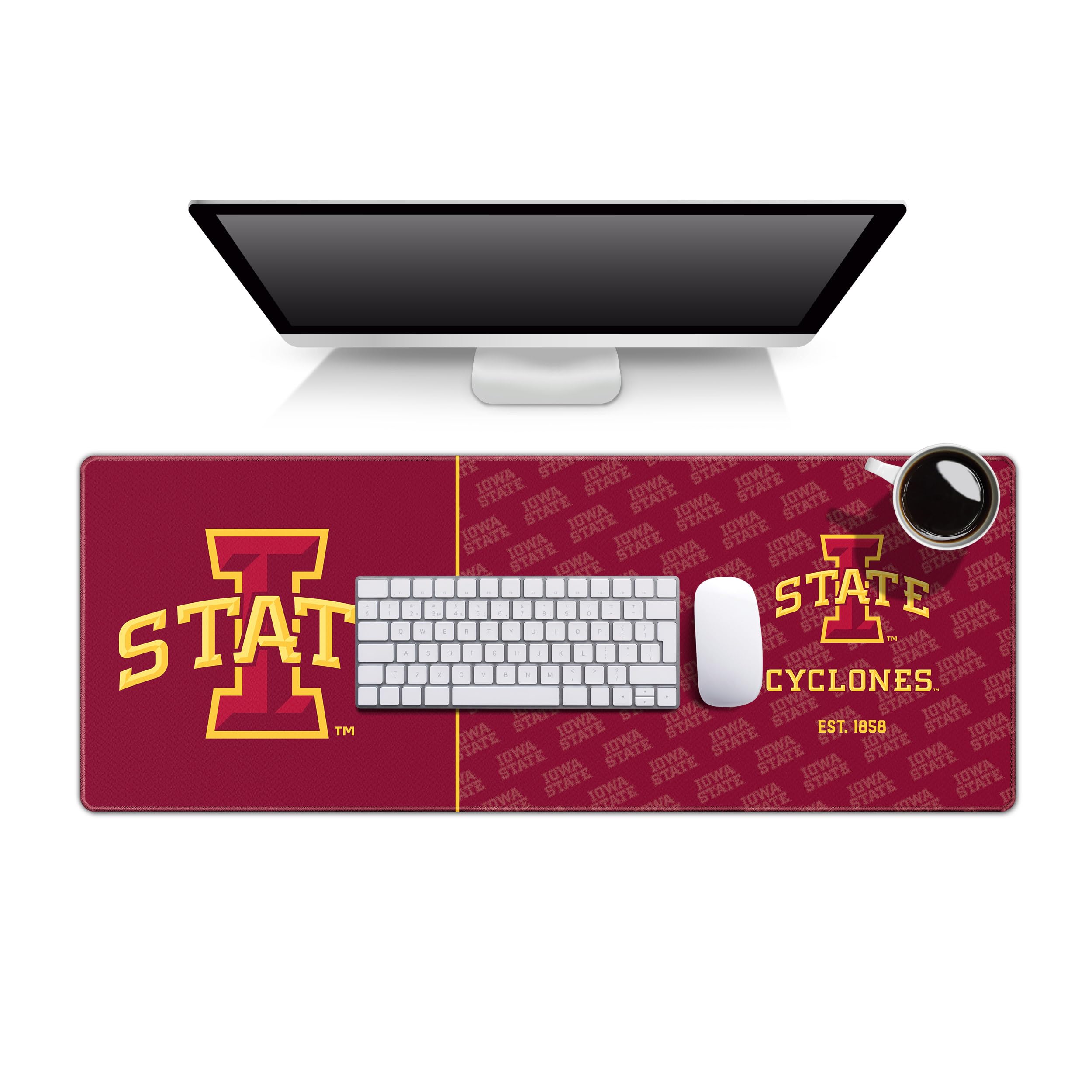 YouTheFan NCAA Iowa State Cyclones Logo Series Desk Pad - Non-Slip Mouse Pad for Gaming & Office Work - Perfect for Cyclones Fans & College Sports Enthusiasts