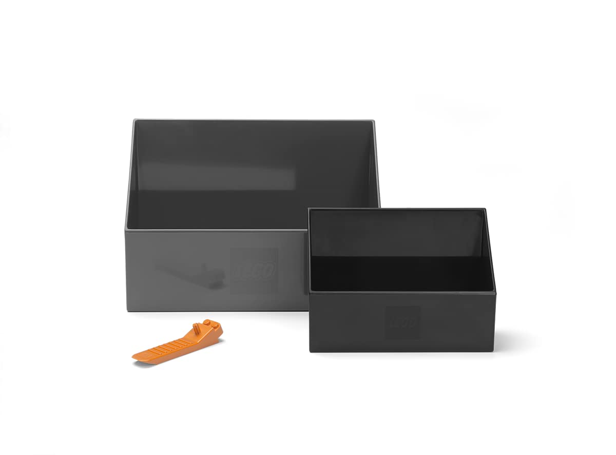 LEGO® Brick Scooper Set with 2 Sizes of Scoopers & Brick Separator - Fast LEGO® Cleanup Tool for Kids & Adults - Perfect for Organizing LEGO® Bricks, Building Projects & Playroom Storage (Grey)