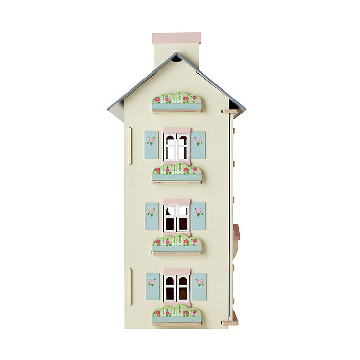 Gardenia Street Dollhouse - Miniature Wooden Doll House for Kids & Collectors - Perfect for Pretend Play, Room Decor & Gifts