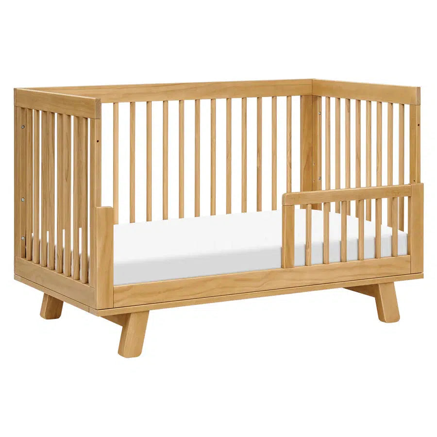 Babyletto Hudson 3-in-1 Convertible Crib in Honey - Modern Nursery Furniture for Newborn to Toddler Bed | Perfect for Small Spaces & Gender-Neutral Nursery Decor