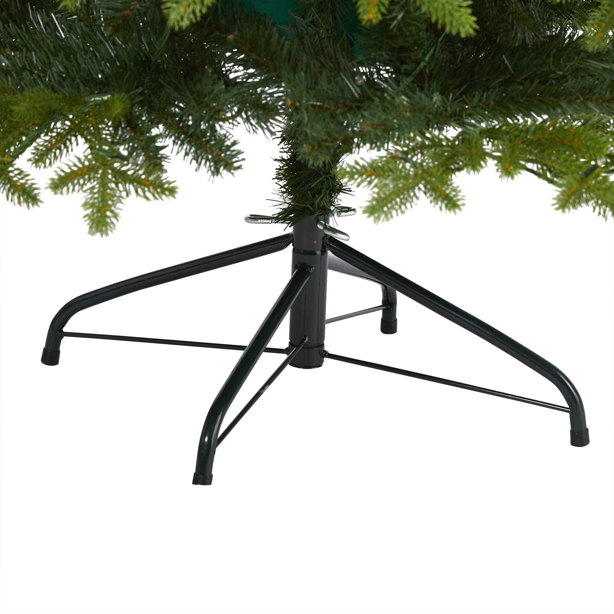 Nearly Natural 6ft Belgium Fir Artificial Christmas Tree with 300 Clear LED Lights - Realistic Holiday Decor for Home, Office & Party Decorations