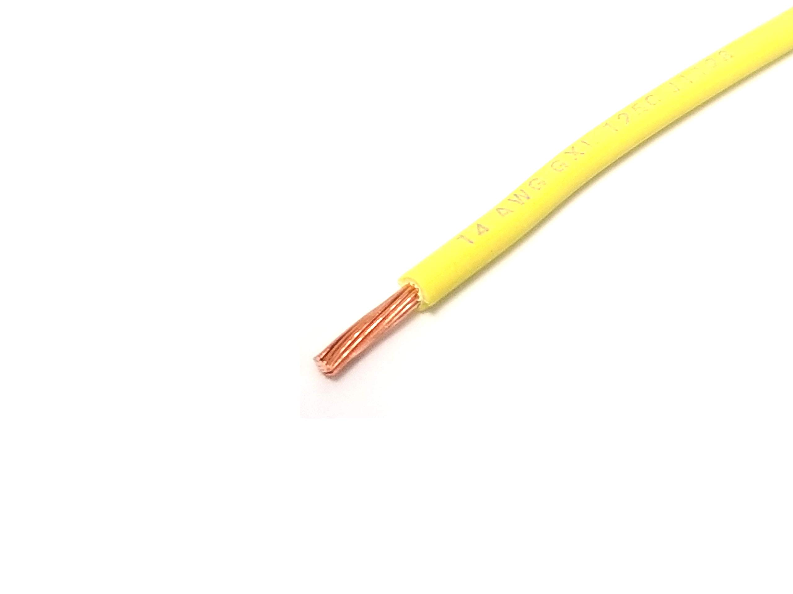 14 AWG GXL Automotive Wire - High Temperature Stranded Copper Wire (8 Colors, Legend Print, 25ft Coil) - AC/DC Power Supply - Made in USA - Perfect for Car Audio, Wiring Harnesses & Electrical Repairs