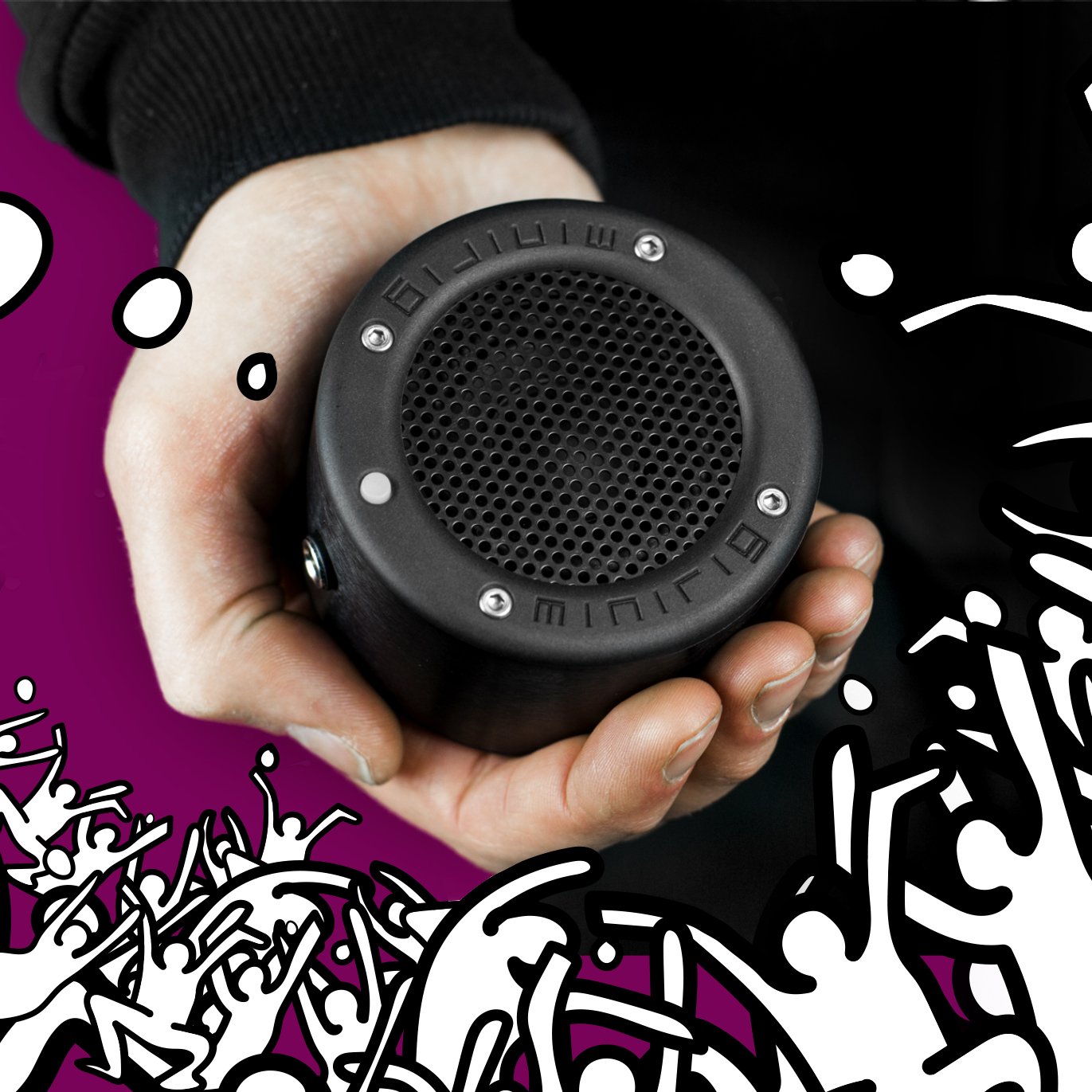 MINIRIG Mini Portable Rechargeable Bluetooth Speaker - 30 Hour Battery Life - Premium Stereo Sound - Wireless Speaker for Travel, Outdoor, Home & Party - Purple