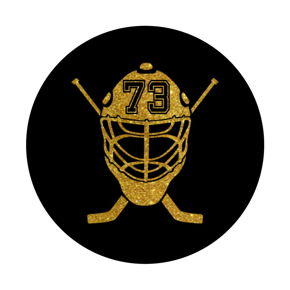 Hockey Player #73 Jersey No. 73 Cool Helmet Gadget - Swappable PopGrip for Phones & Tablets - Perfect for Fans, Players, and Tech Enthusiasts