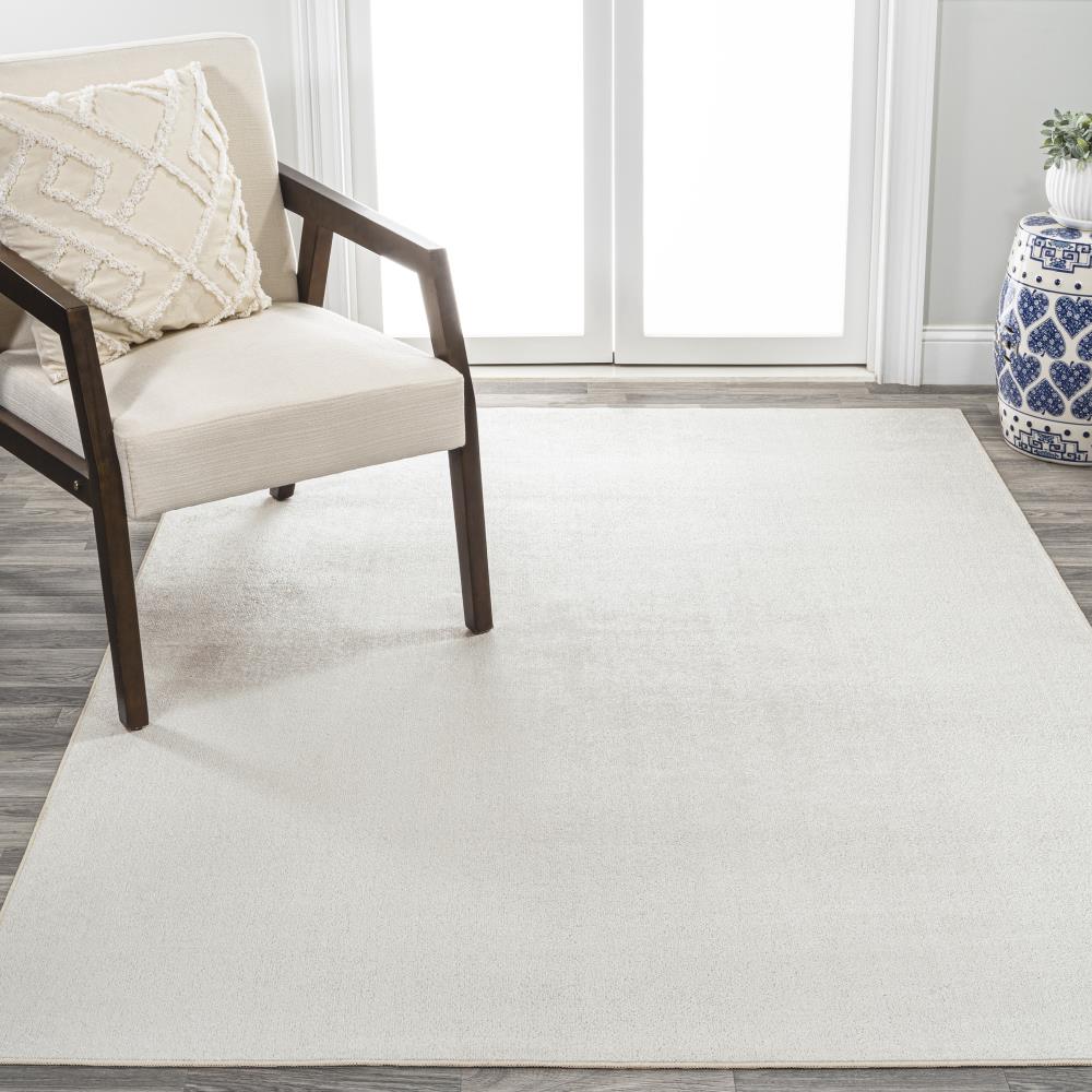 Twyla Classic Solid Low Pile Machine Washable Area Rug - Soft & Durable Non-Slip Living Room Carpet for Bedroom, Nursery & Home Decor