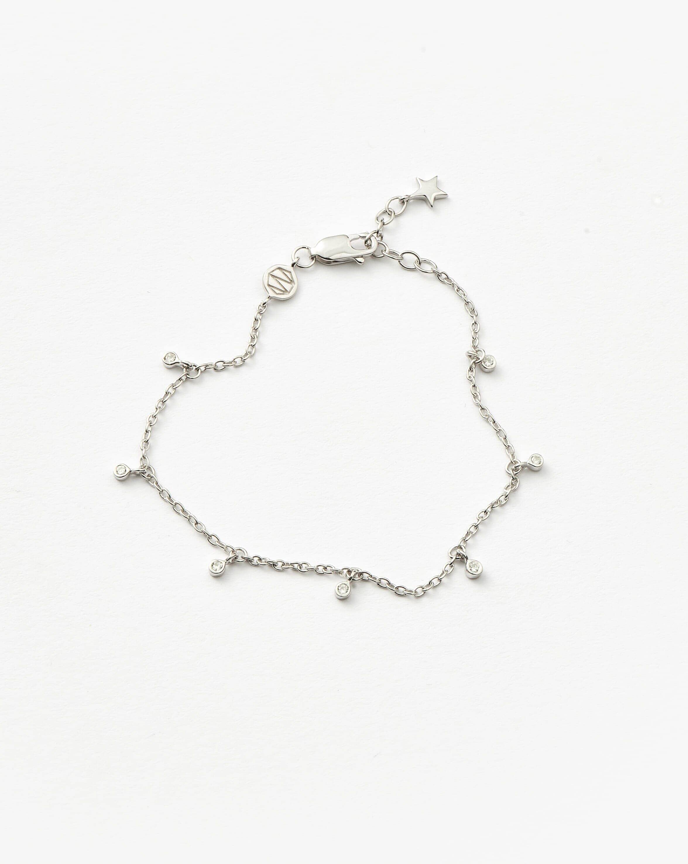 Interstellar Drop Bracelet - Silver Plated Charm Bracelet for Women | Trendy Boho Jewelry Gift for Birthday, Anniversary & Everyday Wear