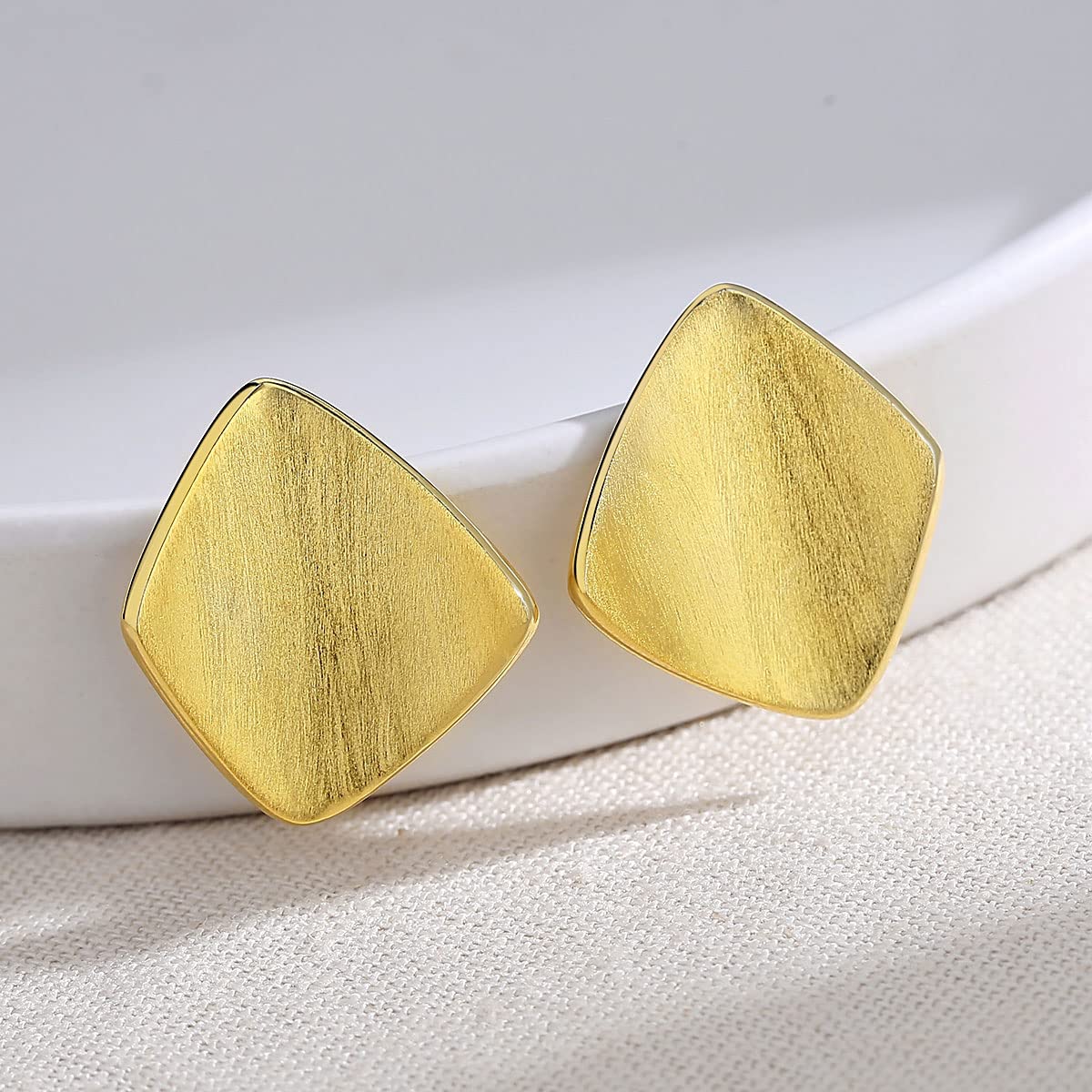 Geometric Stud Earrings for Women - Sterling Silver Irregular Vintage Jewelry Gifts - Perfect for Casual Wear, Parties & Special Occasions