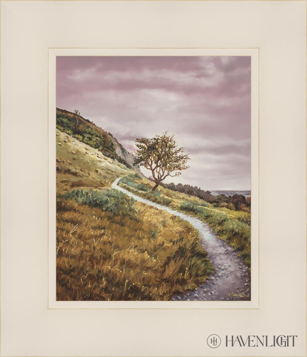 Broken Path Mountain Top Wall Art - Handmade Boho Decor for Living Room, Bedroom & Office - Inspirational Nature Landscape Painting for Home Decor