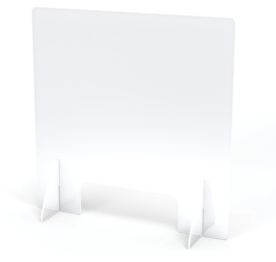 Clear Acrylic Table Divider with Opening - 2-Station Office Partition in 2 Sizes - Perfect for Social Distancing in Restaurants, Offices & Classrooms
