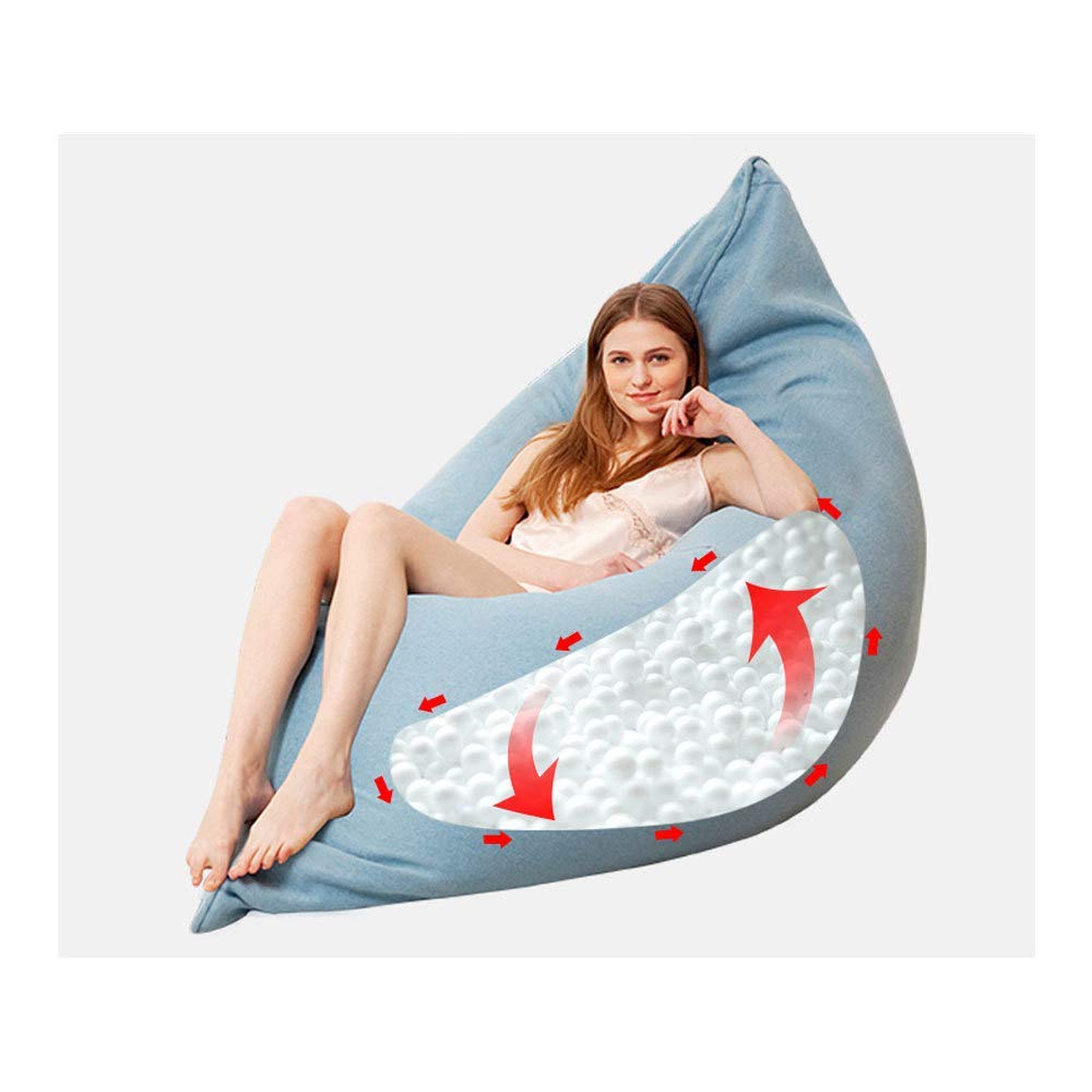 TOY Classic Bean Bag Chair Cover - Waterproof Sofa Cover for Adults & Kids, Lazy Lounger Storage Chair (140x100cm) - Perfect for Teens, Dorm Rooms & Game Rooms - Blue