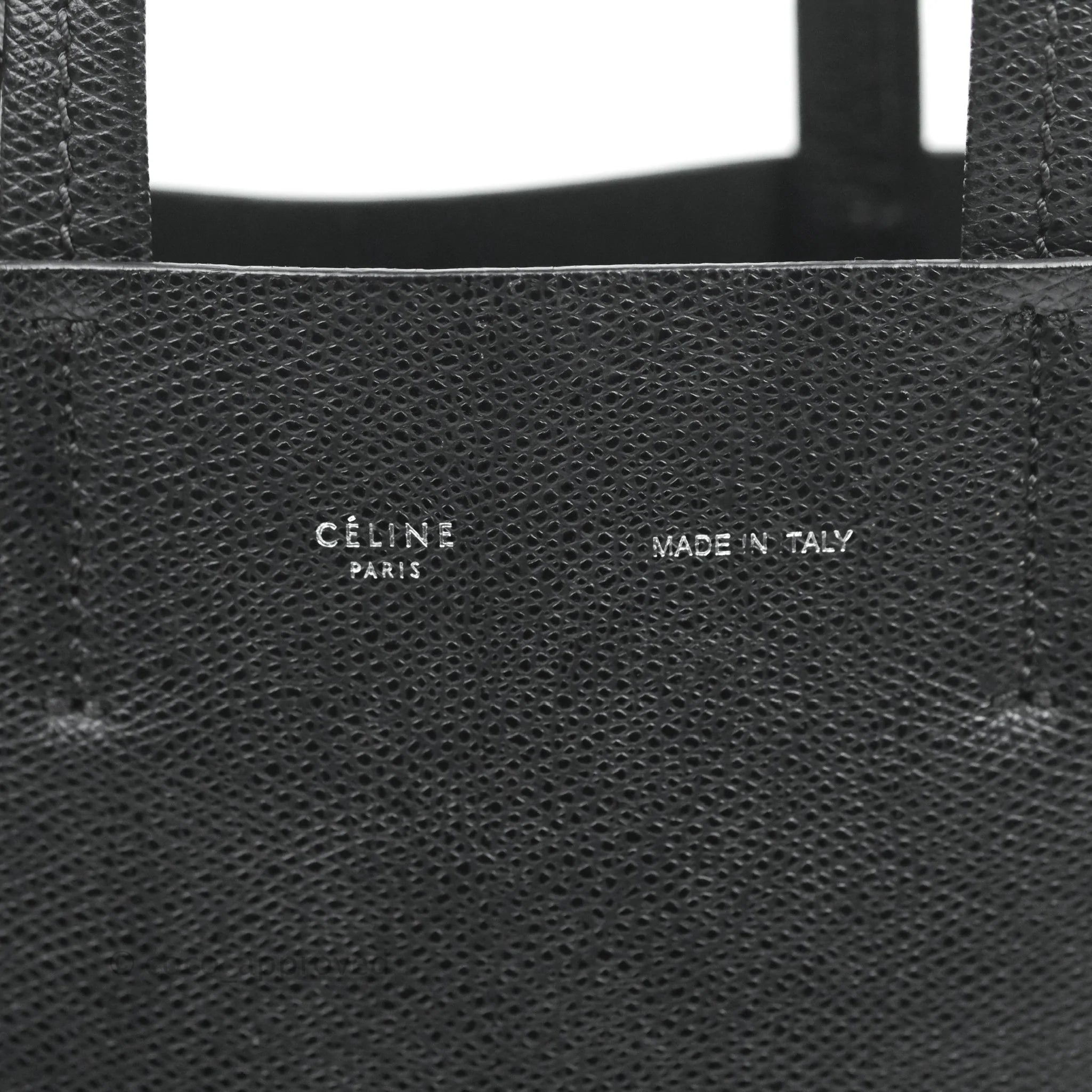 Celine Small Vertical Cabas Tote Bag in Black Grained Calfskin with Silver Hardware - Perfect for Work, Travel & Everyday Luxury