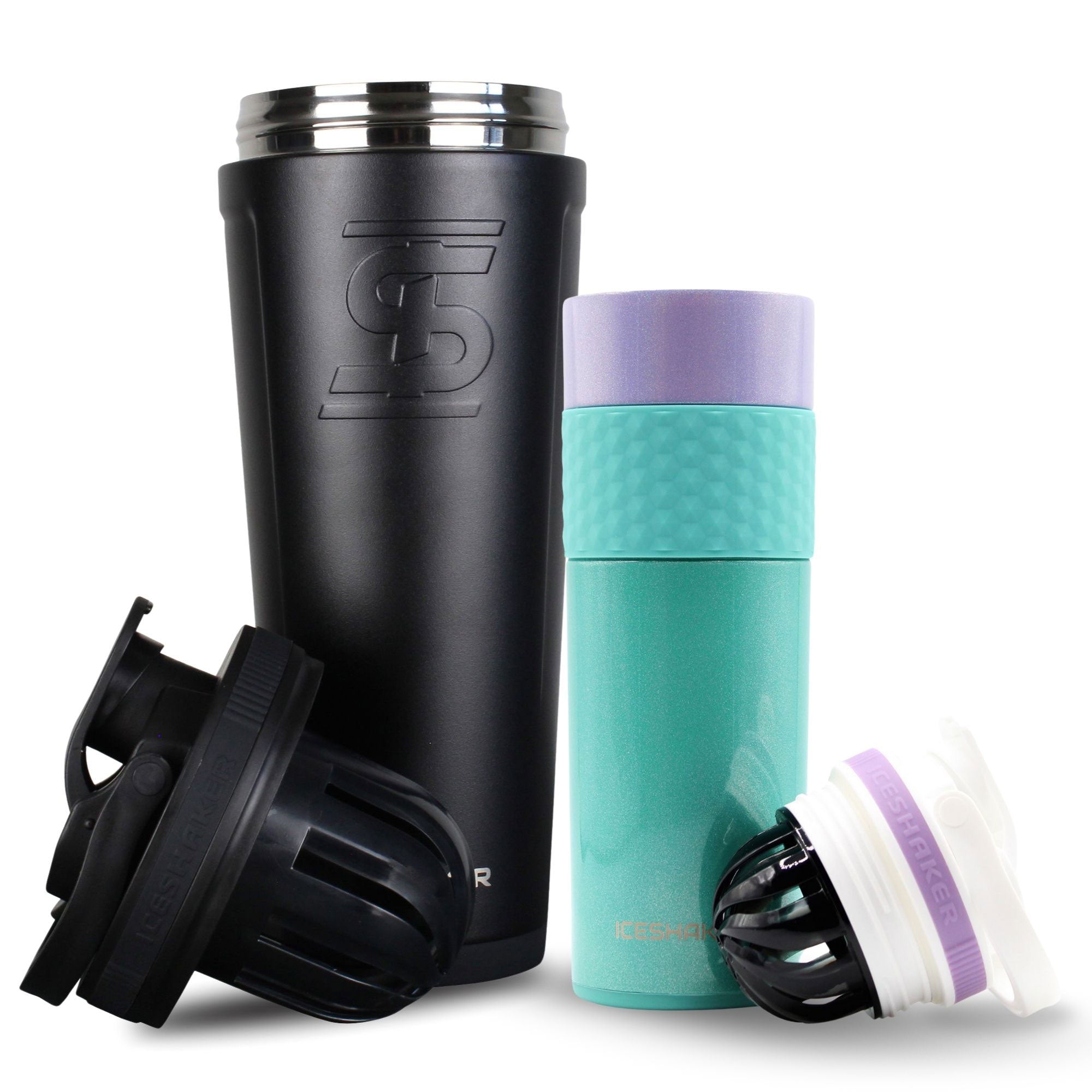 Premium His & Her Protein Shaker Bottle Set - 20oz Leak-Proof Mixing Cups for Gym, Workouts & Post-Training Recovery - BPA-Free Fitness Accessories for Couples