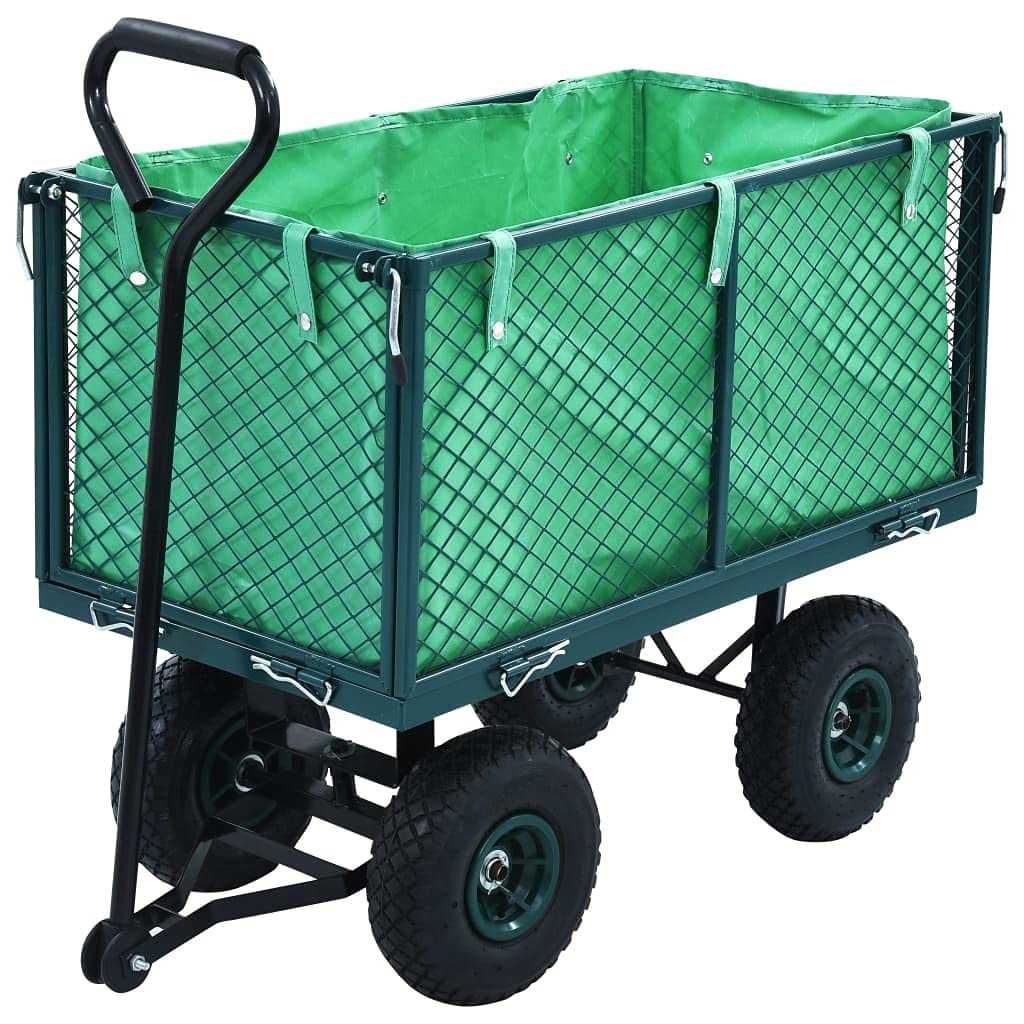 Heavy Duty Garden Hand Trolley Cart - 771.6 lb Capacity, Green Outdoor Utility Wagon for Yard Work, Landscaping, Moving Supplies & Farm Use