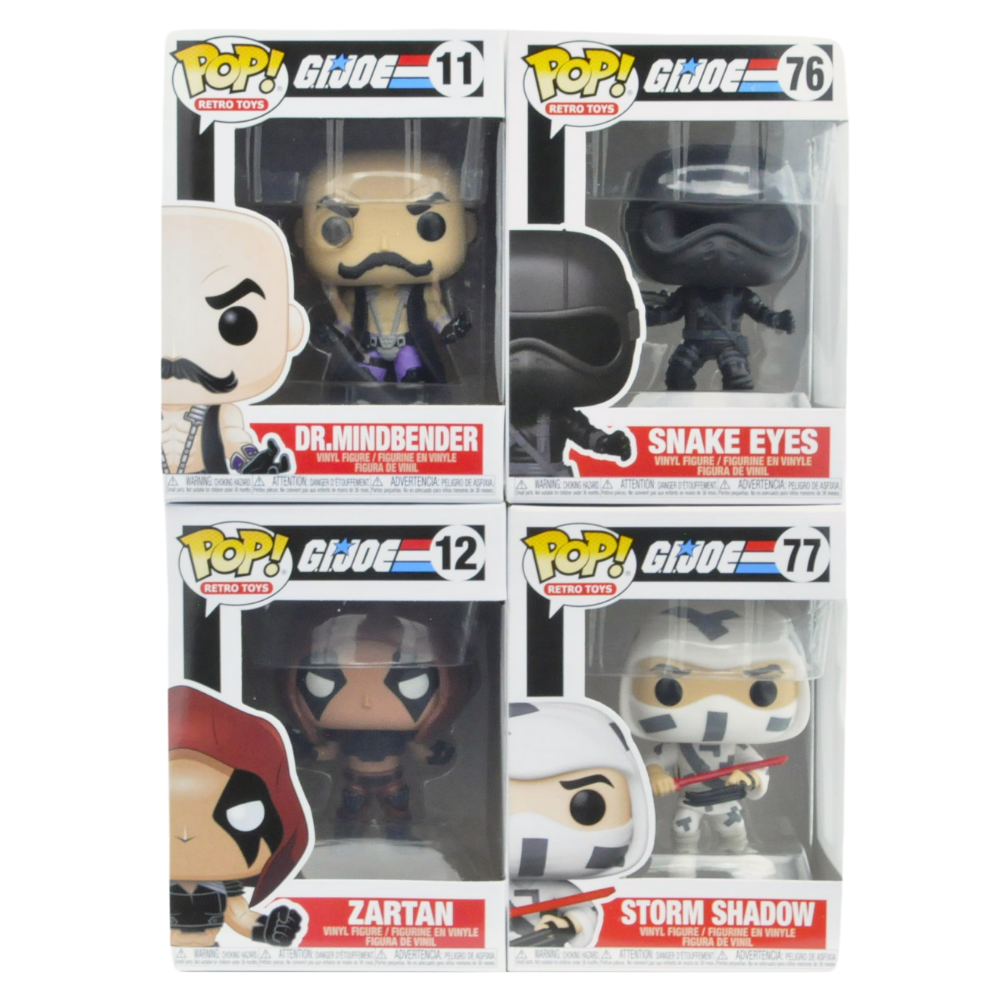 G.I. Joe Funko Pop Figures - 4-Piece Collectible Set with Snake Eyes, Duke & More - Perfect for Action Figure Displays, Gift Giving & Pop Culture Collections