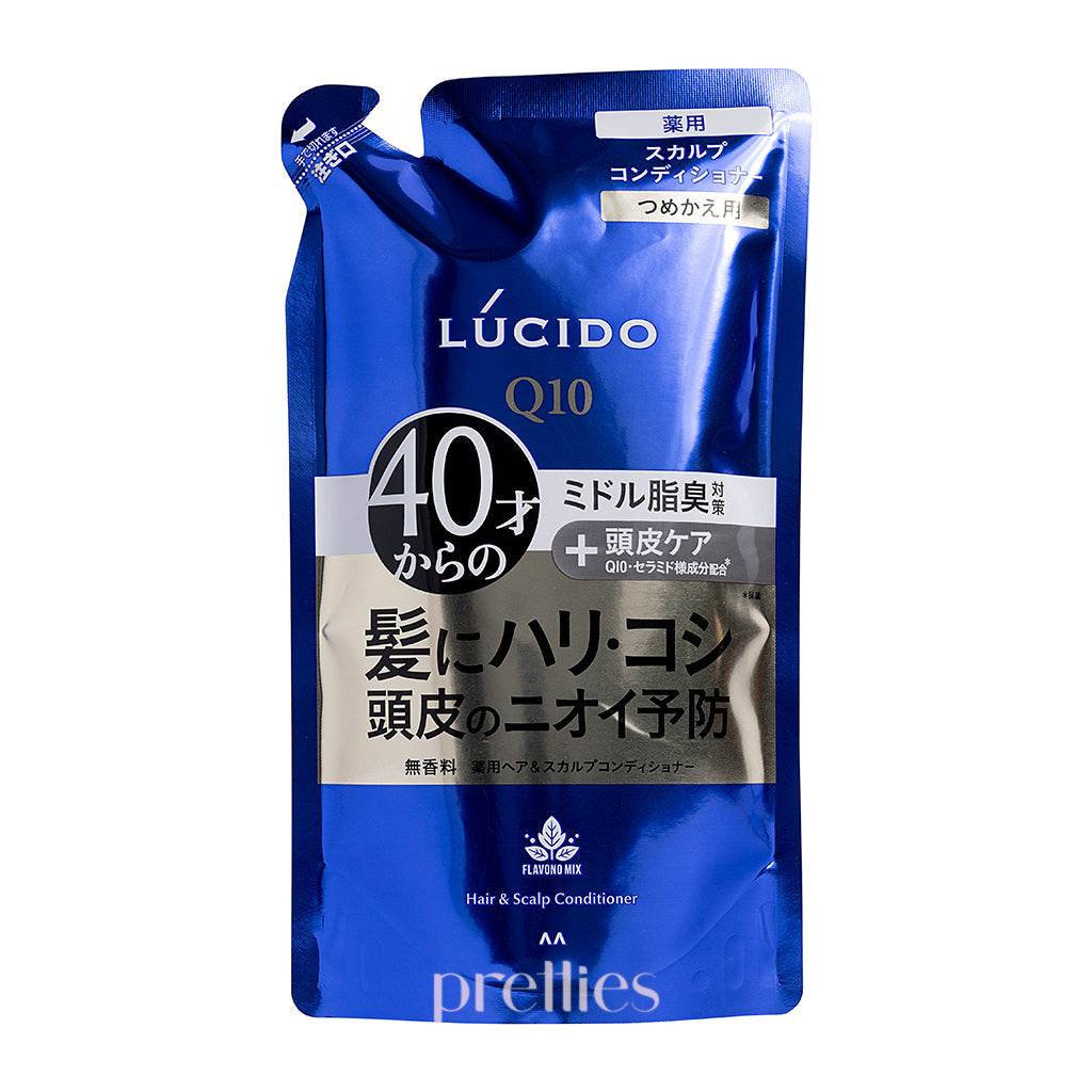 Mandom Lucido Men Deodorant Scalp Conditioner Refill 380g - Dark Blue | Cooling Scalp Care for Men | Perfect for Daily Use & Travel