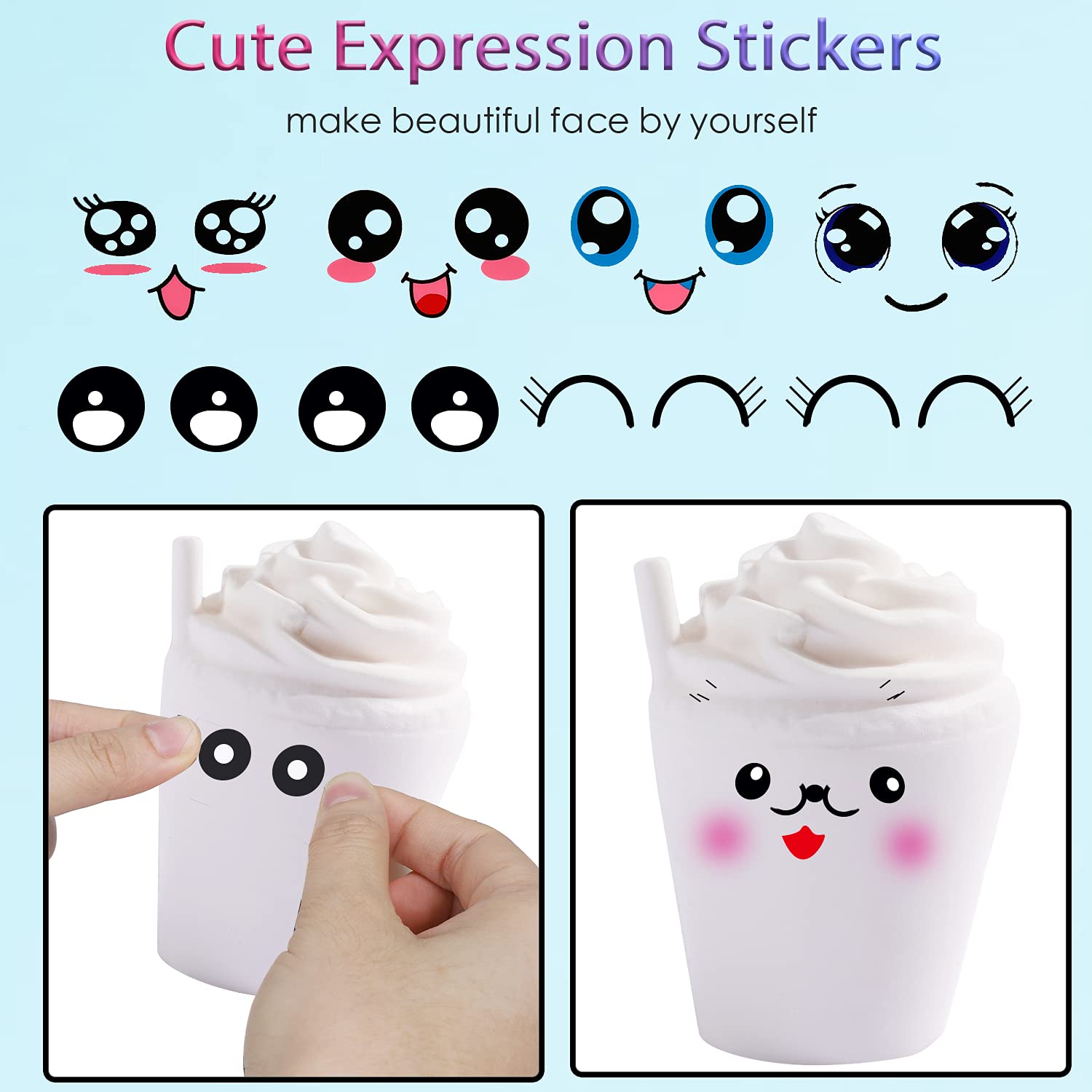 7Pcs DIY Dessert Squishies Kit for Girls - Arts & Crafts Gift for Kids & Adults - Stress Relief Toys for Christmas & Home Decor