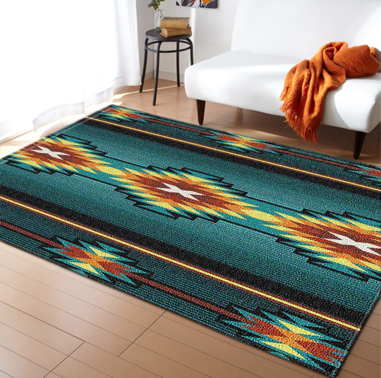 Non-Slip Soft Shaggy Rug Pad - 150cm x 200cm Modern Artistic Carpet for Bathroom, Kitchen, Bedroom & Outdoor Patio - Anti-Skid Floor Mat for Home Decor & Comfort