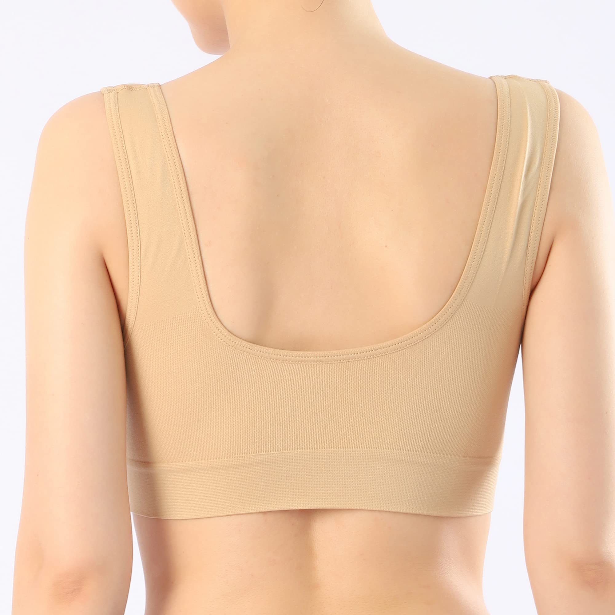 AKAMC Women's Wireless Sports Bra - Post-Surgery Support Bra for Yoga, Running & Gym Workouts - Comfortable & Breathable Activewear for Fitness & Daily Wear