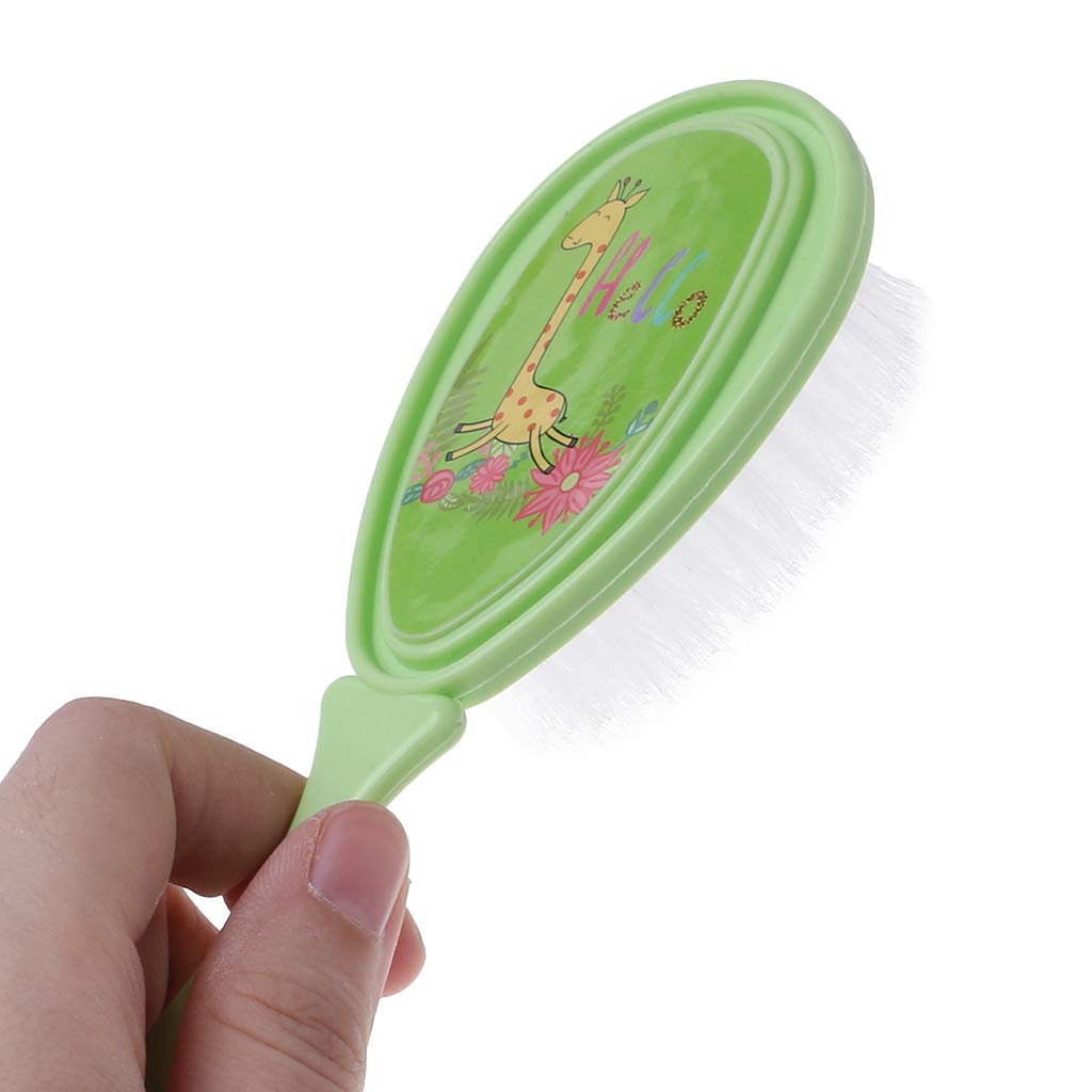 Soft Baby Hairbrush & Comb Set for Newborns - Gentle Scalp Massager & Infant Hair Care Tool - Portable & Safe for Delicate Baby Hair - Perfect for Newborn Grooming, Cradle Cap Care & Relaxing Head Massage