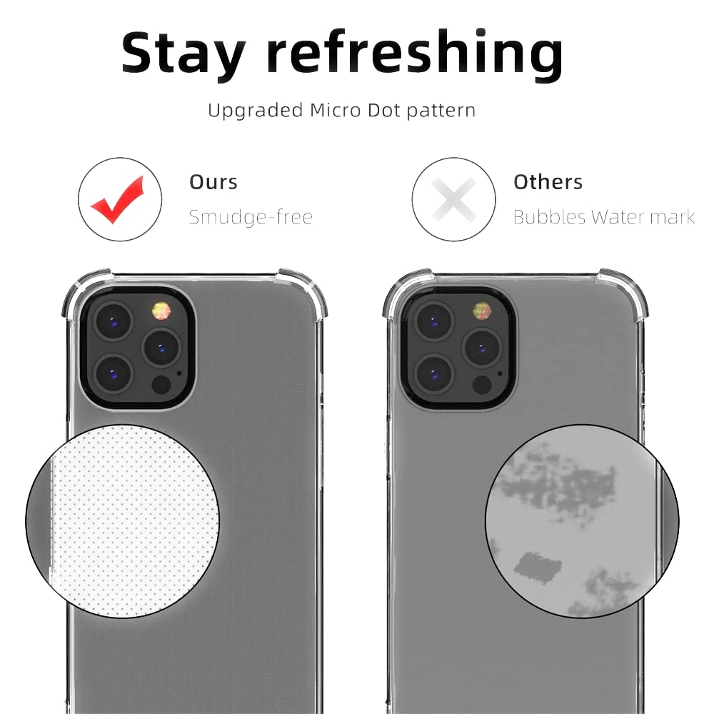 Shockproof Slim Clear TPU Phone Case for iPhone 12 & iPhone 12 Pro 6.1 Inch - Anti-Yellowing, Ultra Thin Protective Cover for Everyday Use & Outdoor Activities