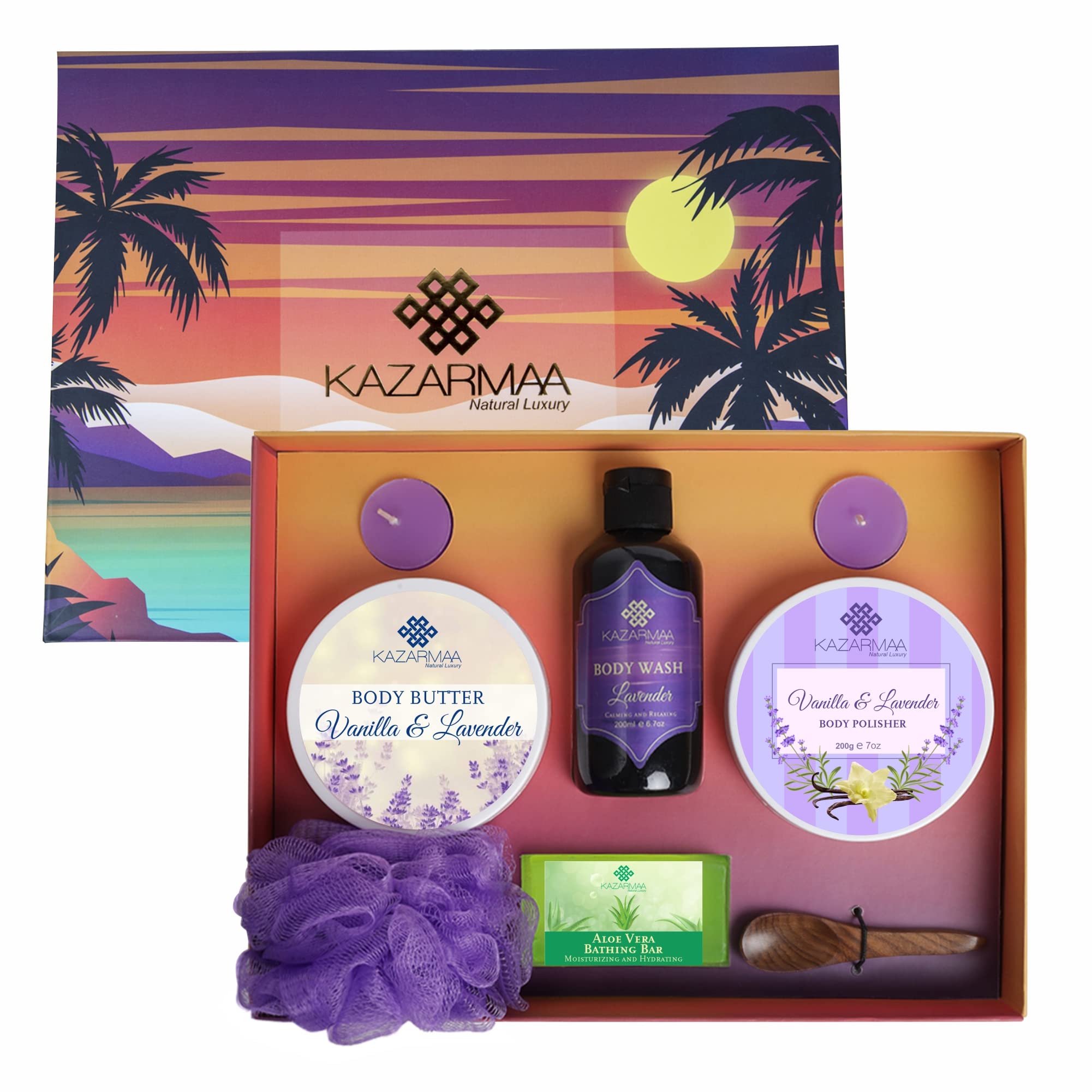 KAZARMAA Skin Care Gift Set - Body Scrub & Butter for Spa & Tan Removal