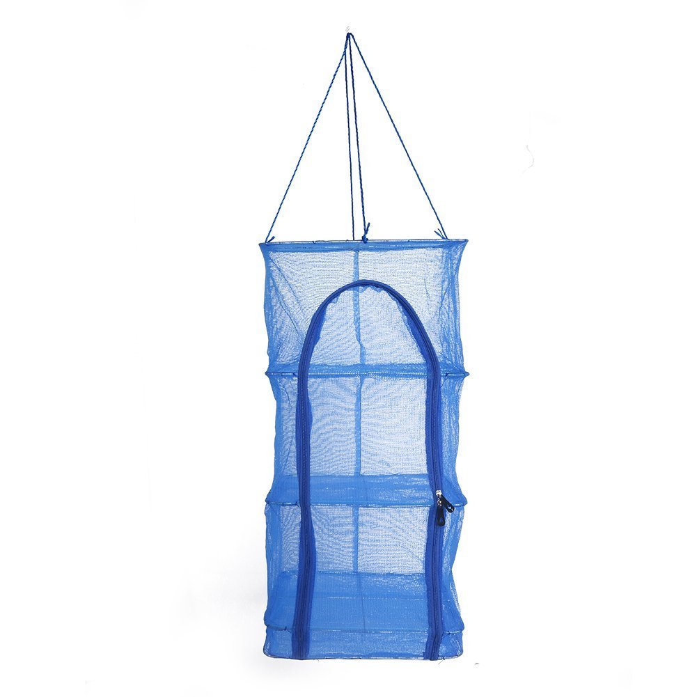 Foldable 4-Layer Mesh Food Dehydrator Rack - Natural Drying Net for Vegetables, Fish, Meat & Dishes | Space-Saving Hanging Dryer for Kitchen, Camping & Outdoor Use