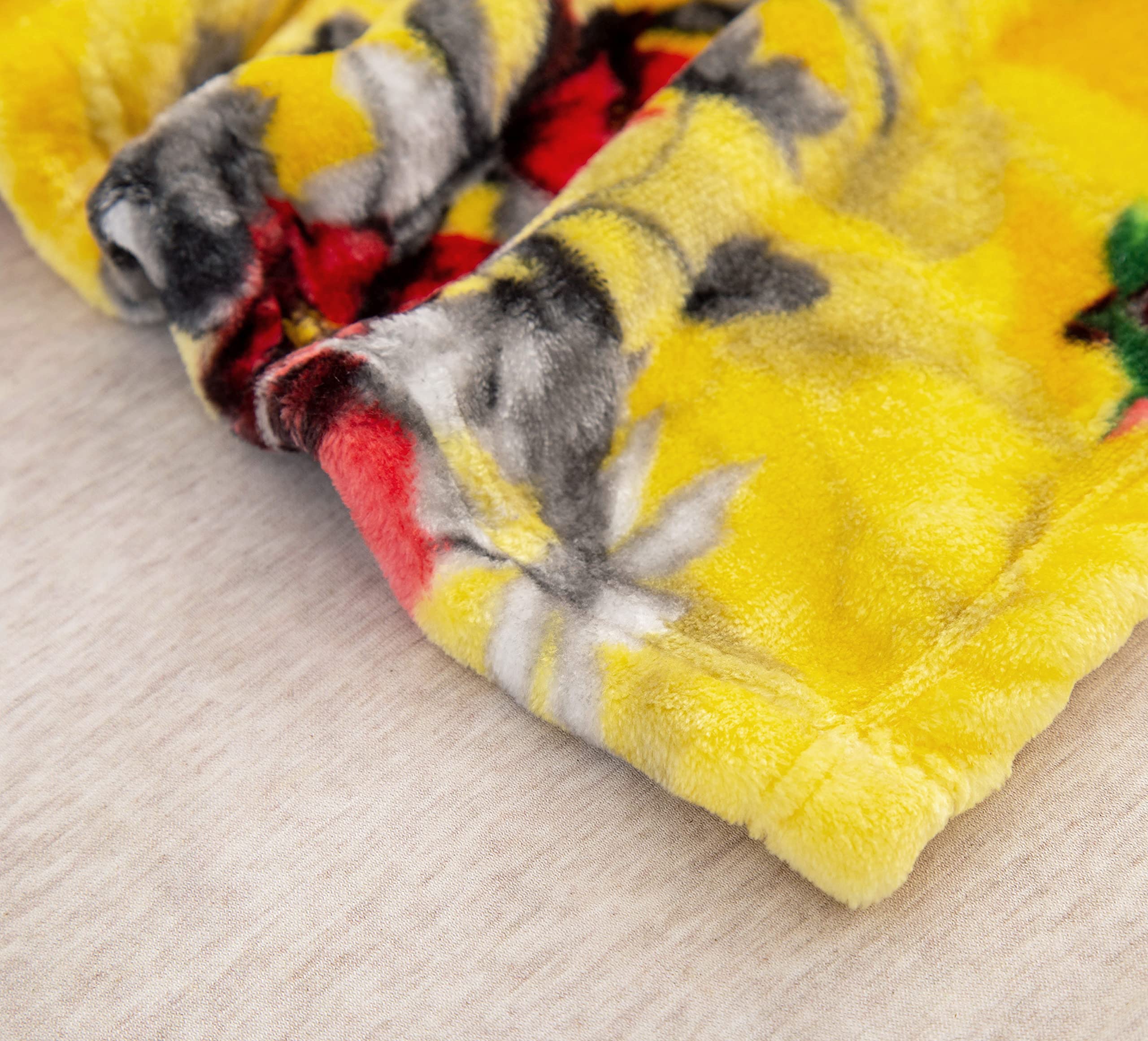 DaDa Bedding Vibrant Tropical Hummingbird Fleece Throw Blanket - Super Soft Faux Mink Blanket for Sofa, Couch & Bed - Cozy Lightweight 50