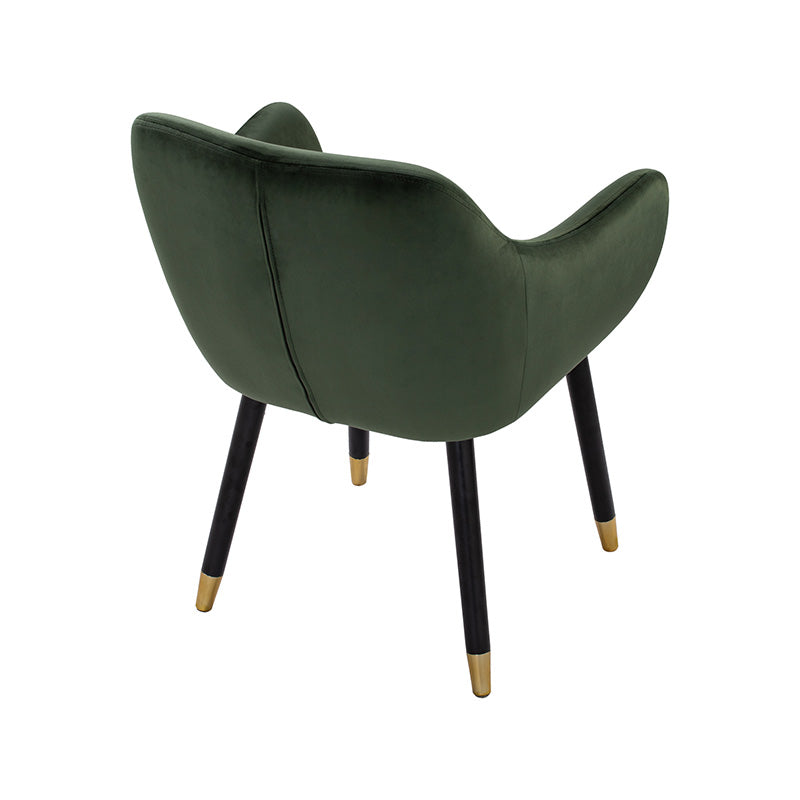 AILIN Modern Armchair Chair - Olive Green & Black Upholstered Living Room Accent Chair for Home, Office, or Lounge Comfort