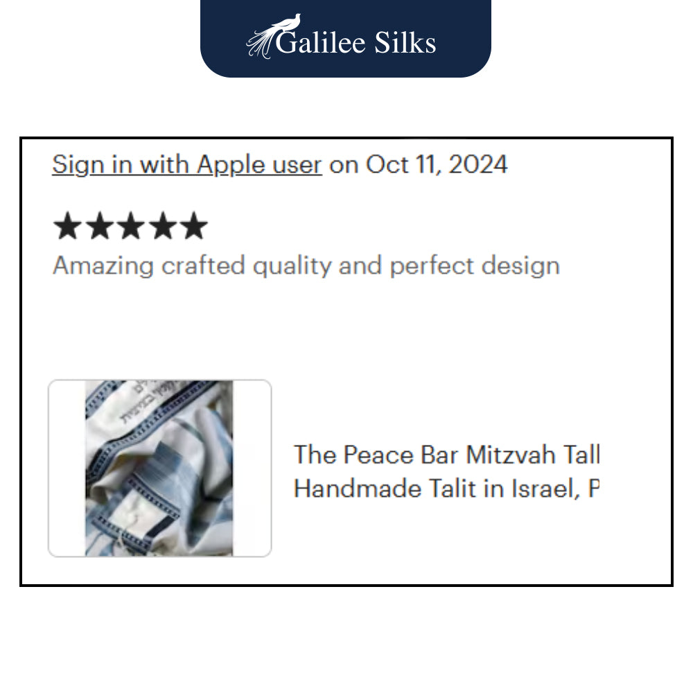 Premium Peace Tallit Prayer Shawl for Men & Bar Mitzvah - Perfect for Jewish Religious Ceremonies & Daily Prayers