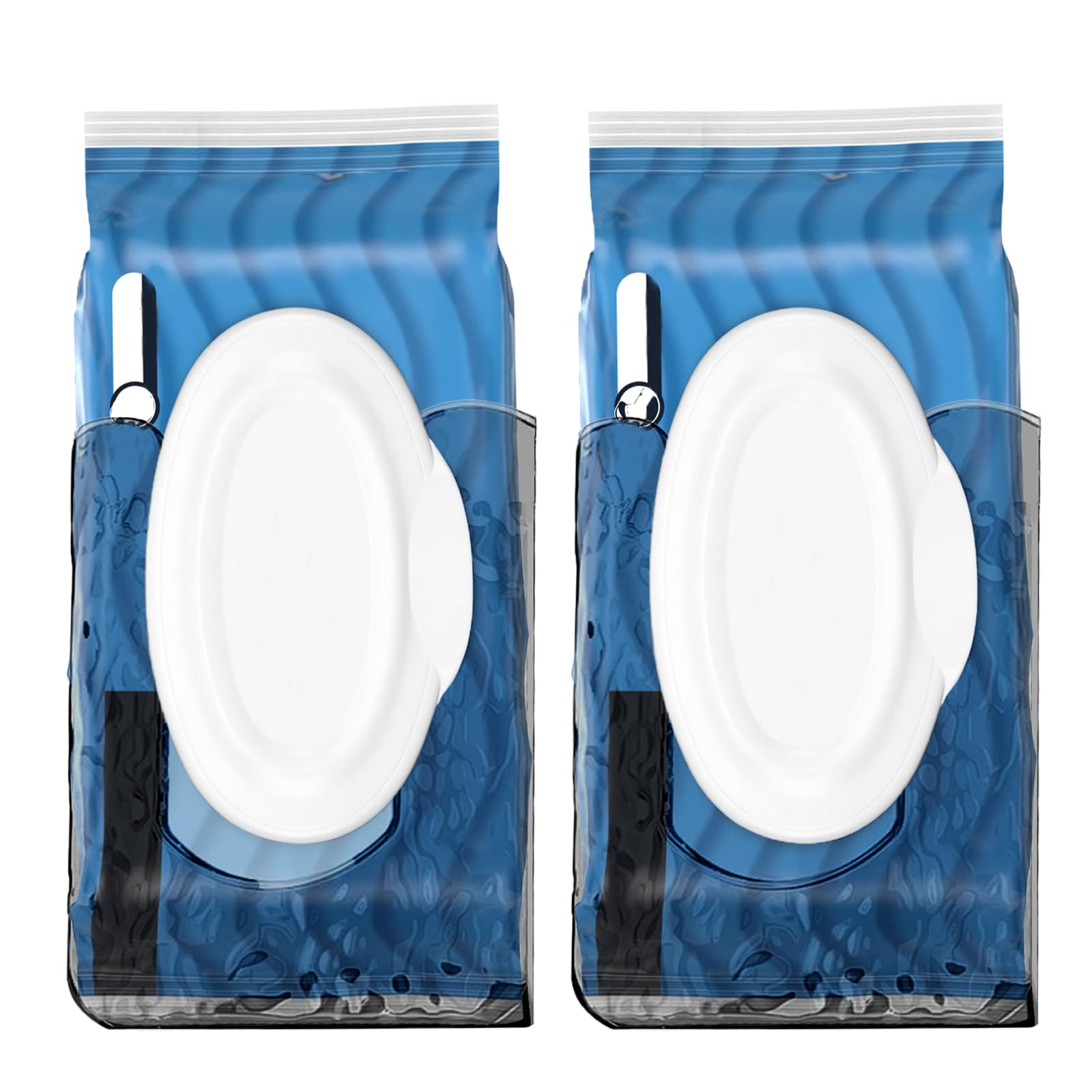 **Flushable Wipes Dispenser for Cottonelle - Clear Wall-Mounted Bathroom & Kitchen Wipe Holder (2-Pack) - Perfect for Toilet, Baby Changing & Travel**