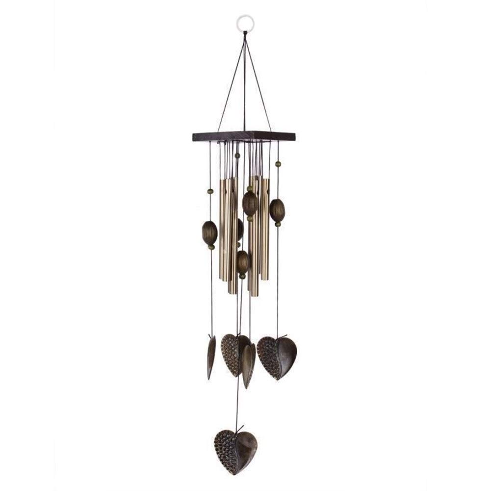 Heart-Shaped Windmill Wind Chime - Outdoor & Indoor Decoration for Garden, Patio, Balcony - Handcrafted Metal Wind Spinner for Relaxing Ambience
